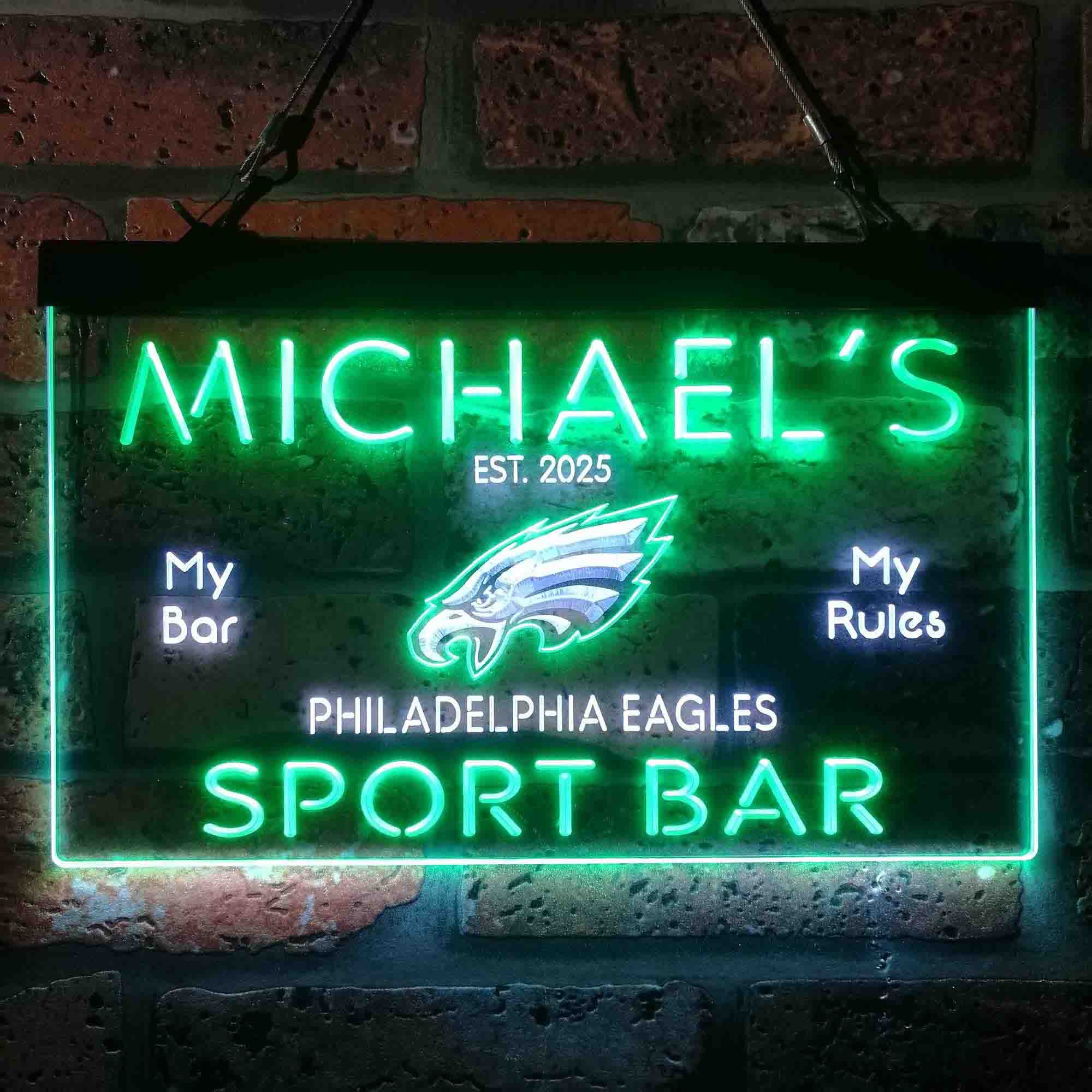 Personalized Philadelphia Eagles Neon LED Sign