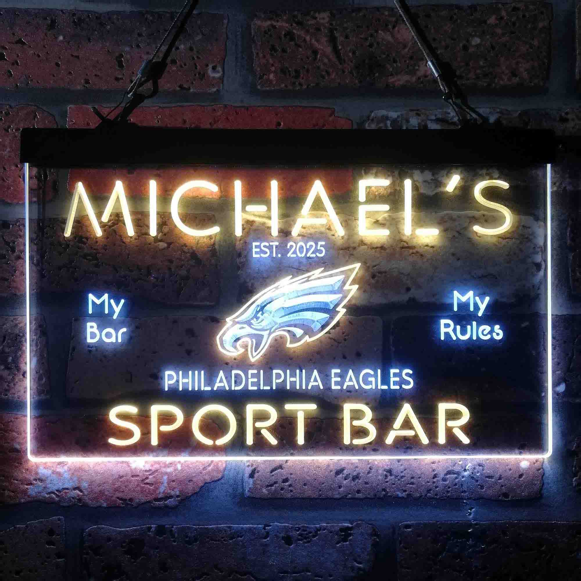 Personalized Philadelphia Eagles Neon LED Sign