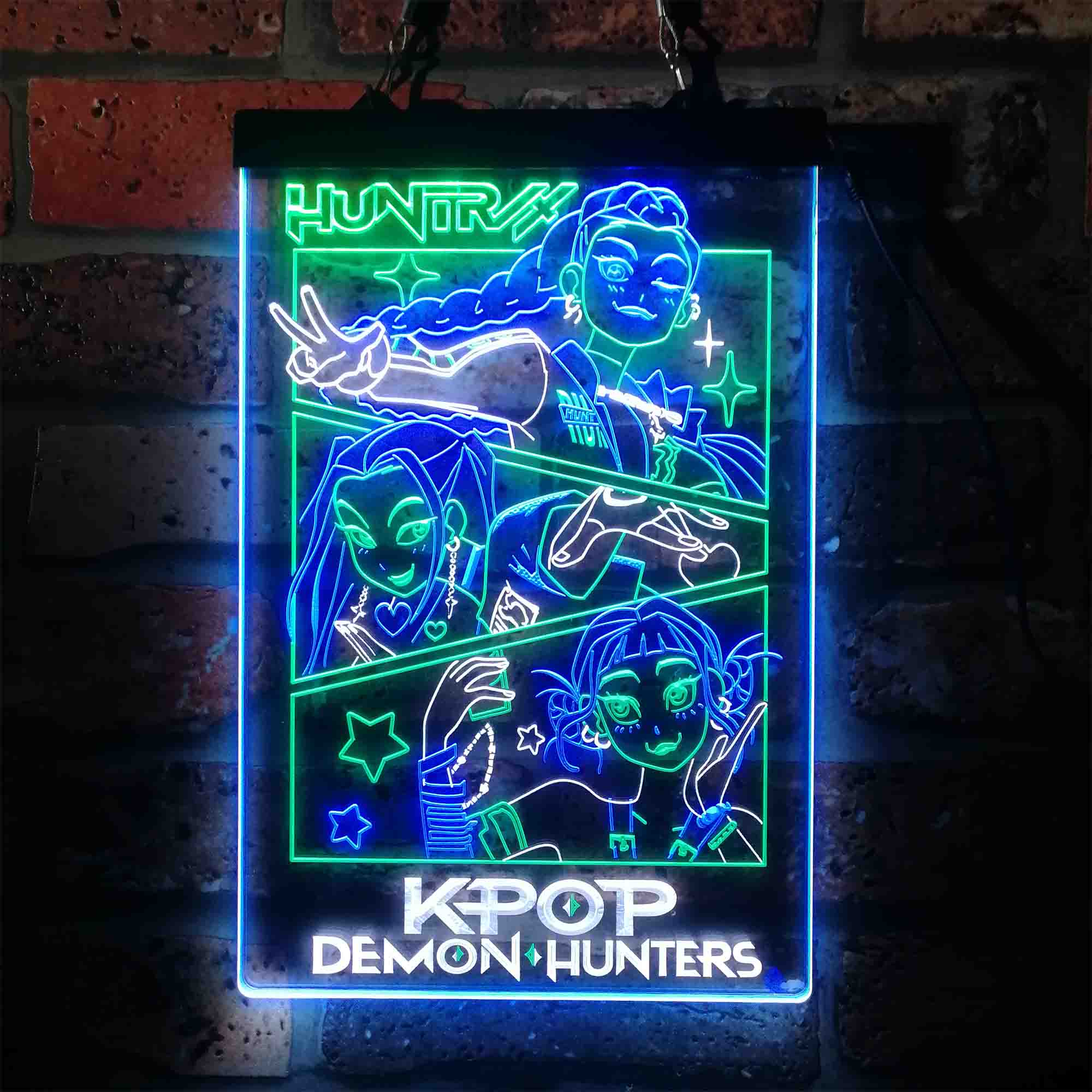 Kpop Demon Hunters Huntrix Neon LED Sign 3 Colors