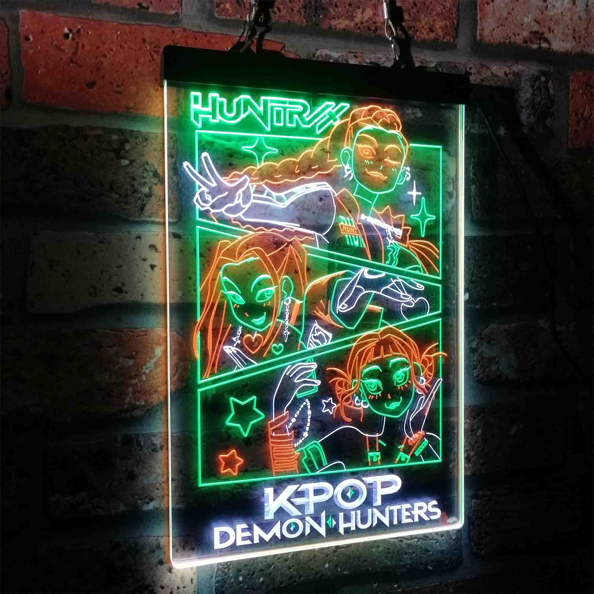 Kpop Demon Hunters Huntrix Neon LED Sign 3 Colors