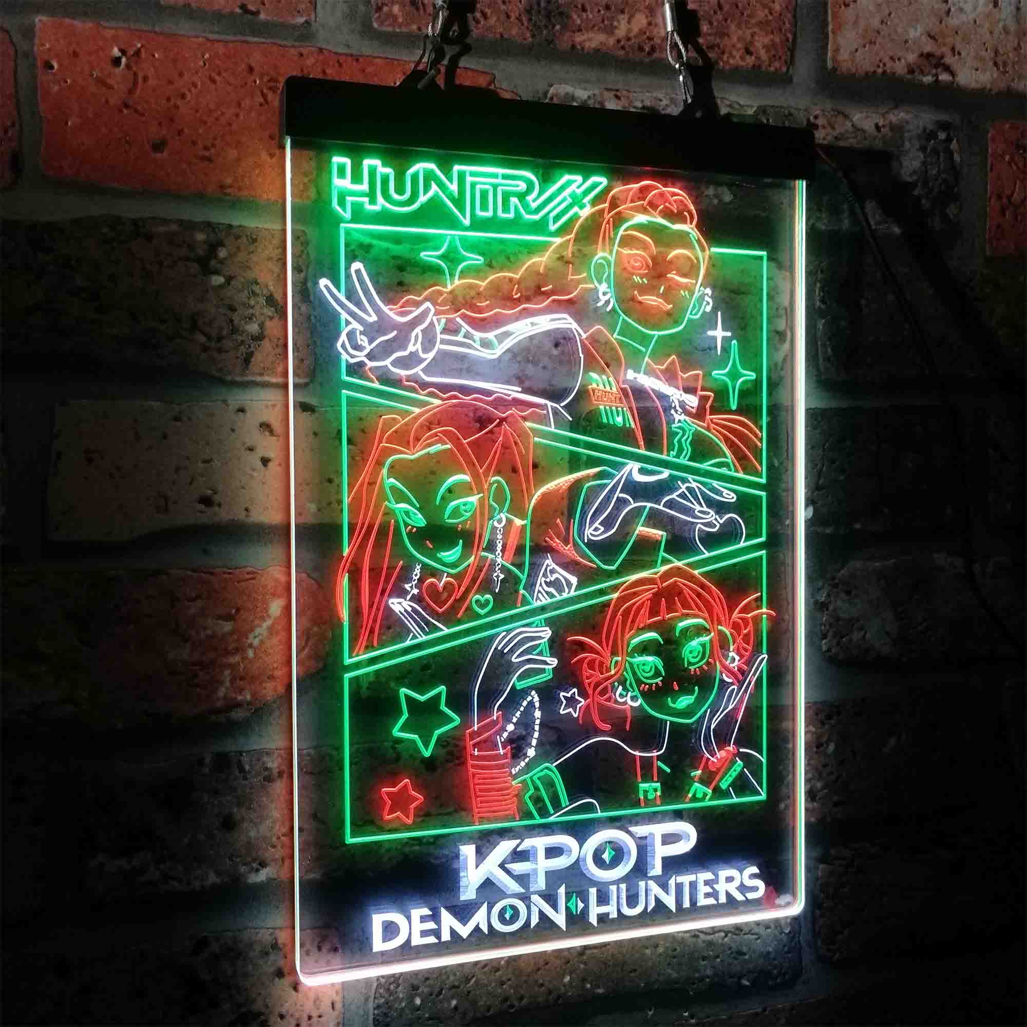 Kpop Demon Hunters Huntrix Neon LED Sign 3 Colors