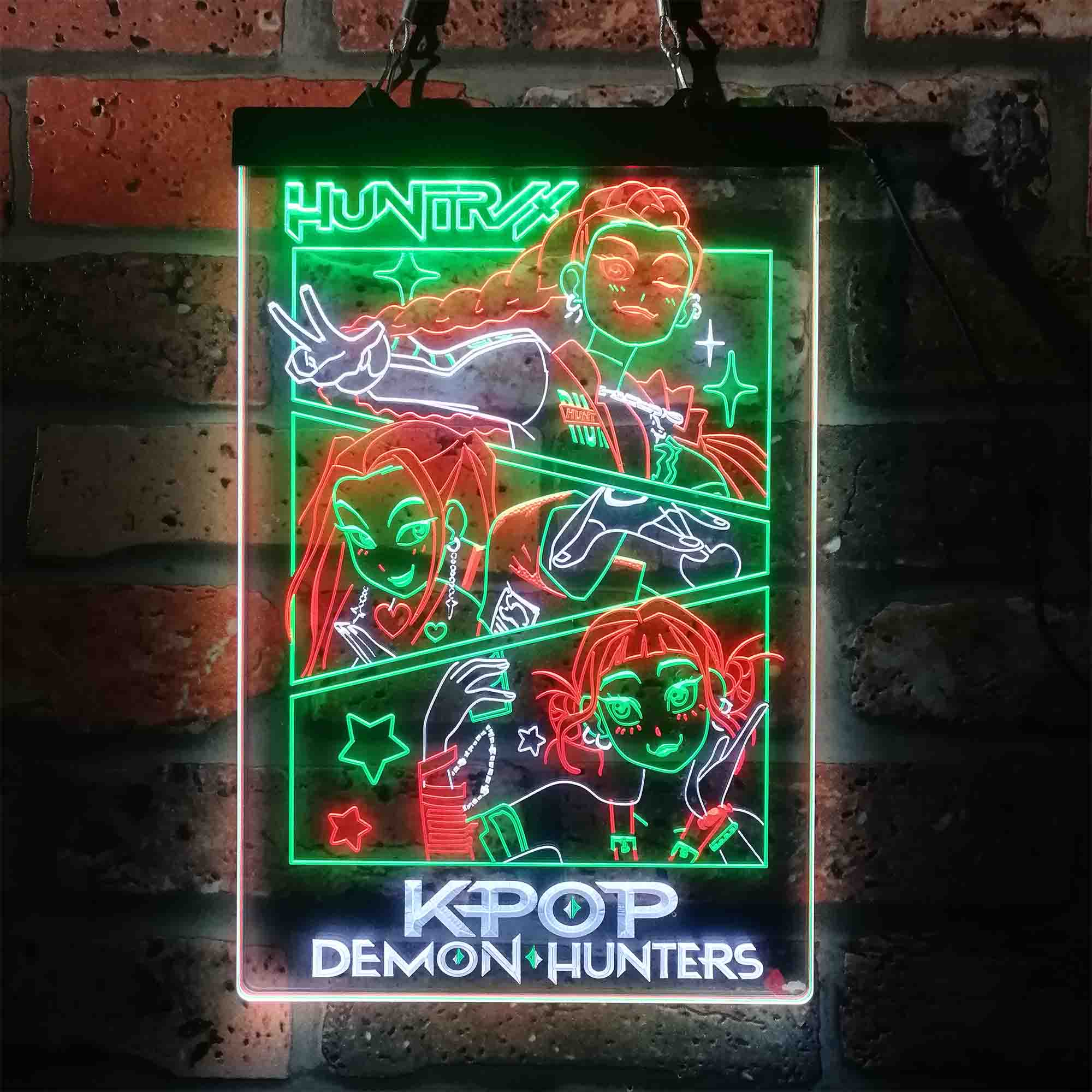 Kpop Demon Hunters Huntrix Neon LED Sign 3 Colors