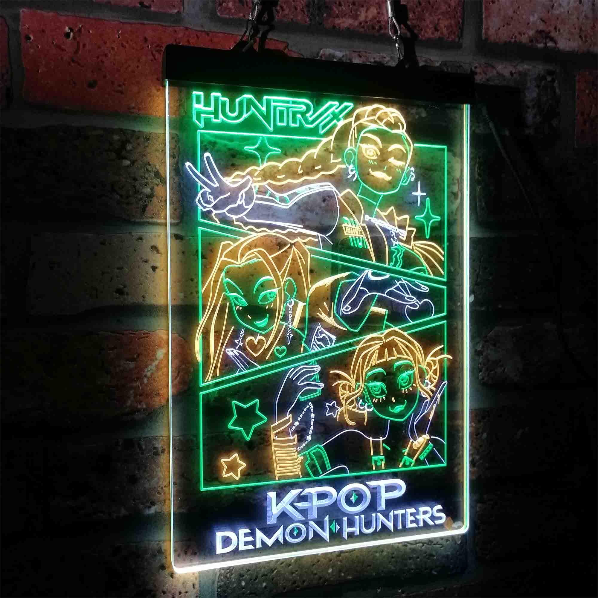 Kpop Demon Hunters Huntrix Neon LED Sign 3 Colors