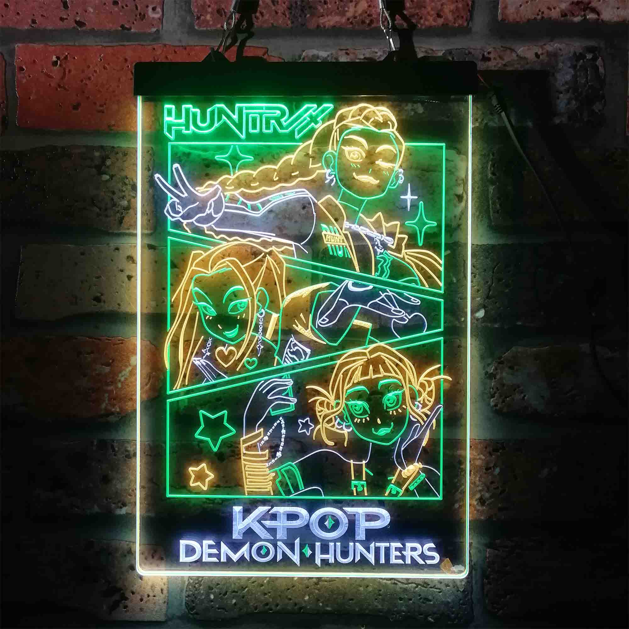 Kpop Demon Hunters Huntrix Neon LED Sign 3 Colors