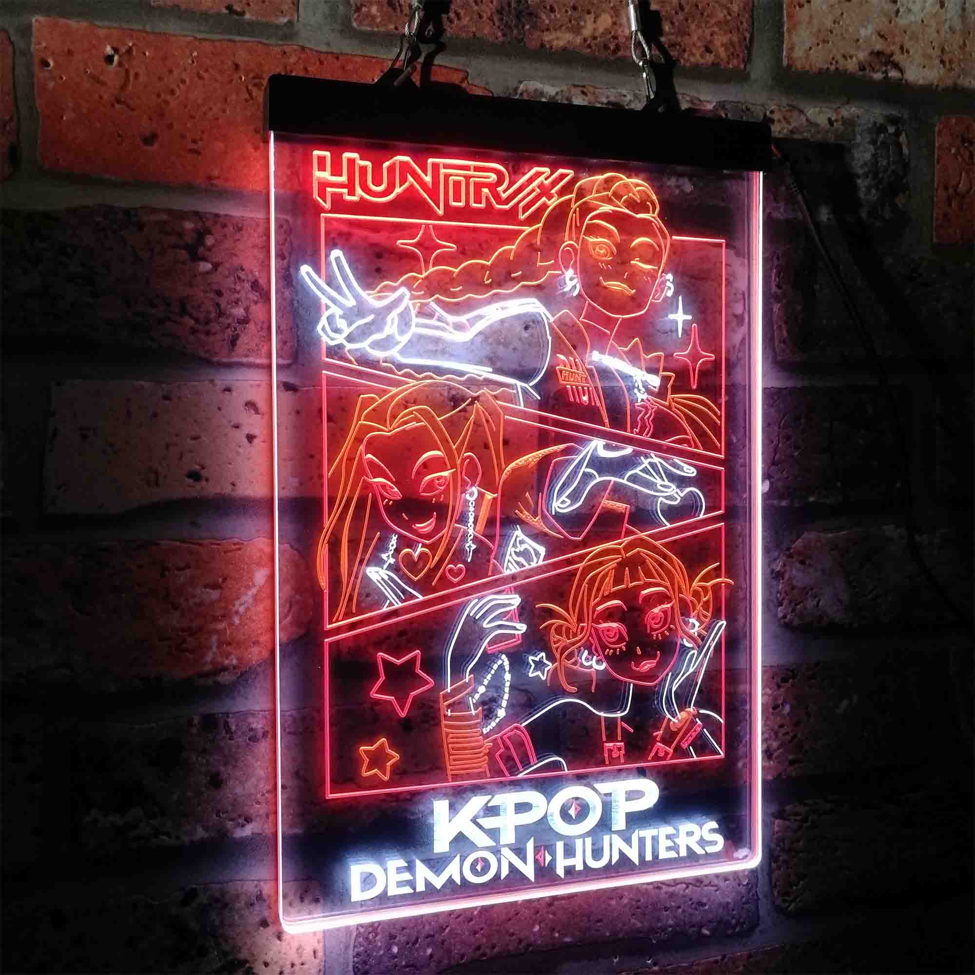 Kpop Demon Hunters Huntrix Neon LED Sign 3 Colors
