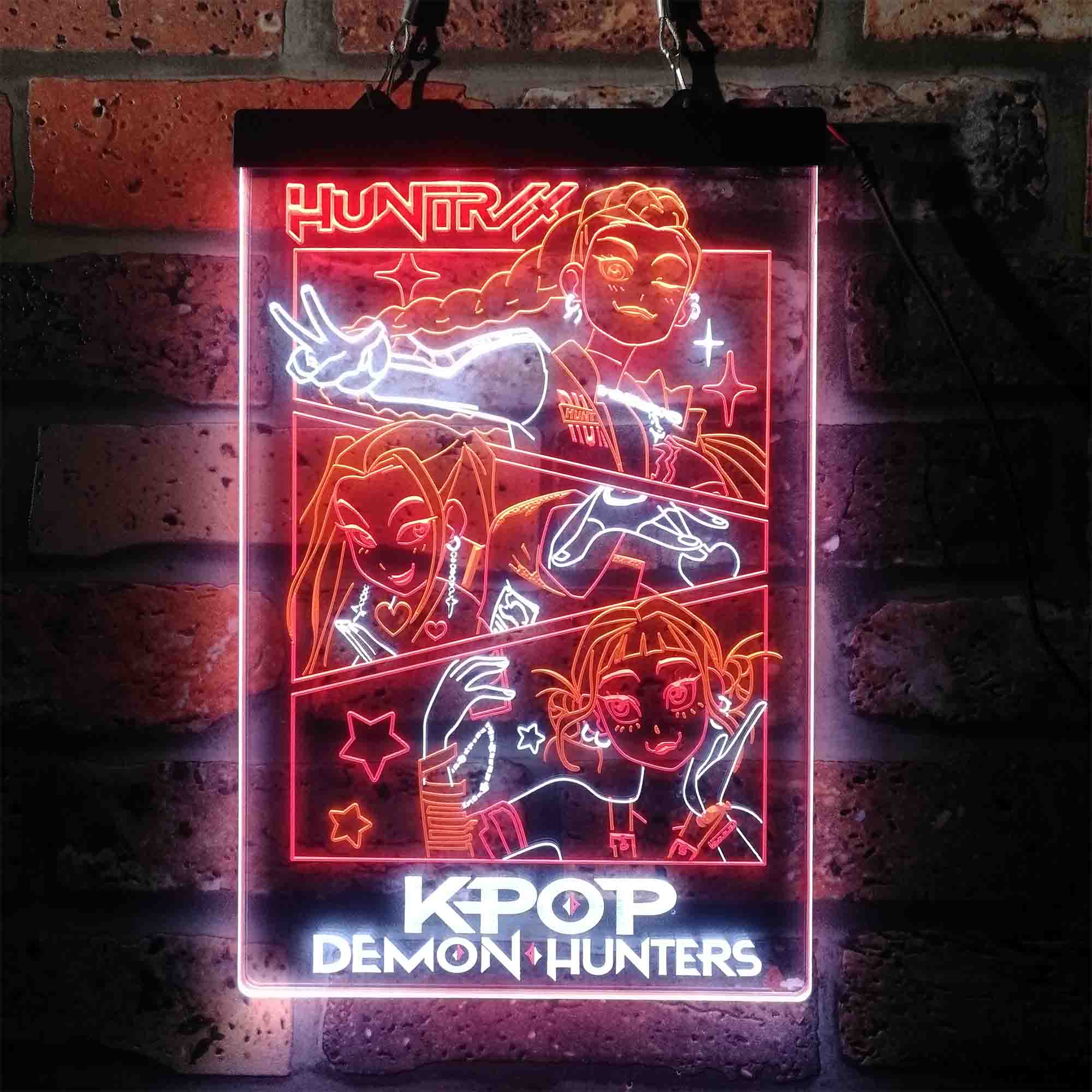 Kpop Demon Hunters Huntrix Neon LED Sign 3 Colors
