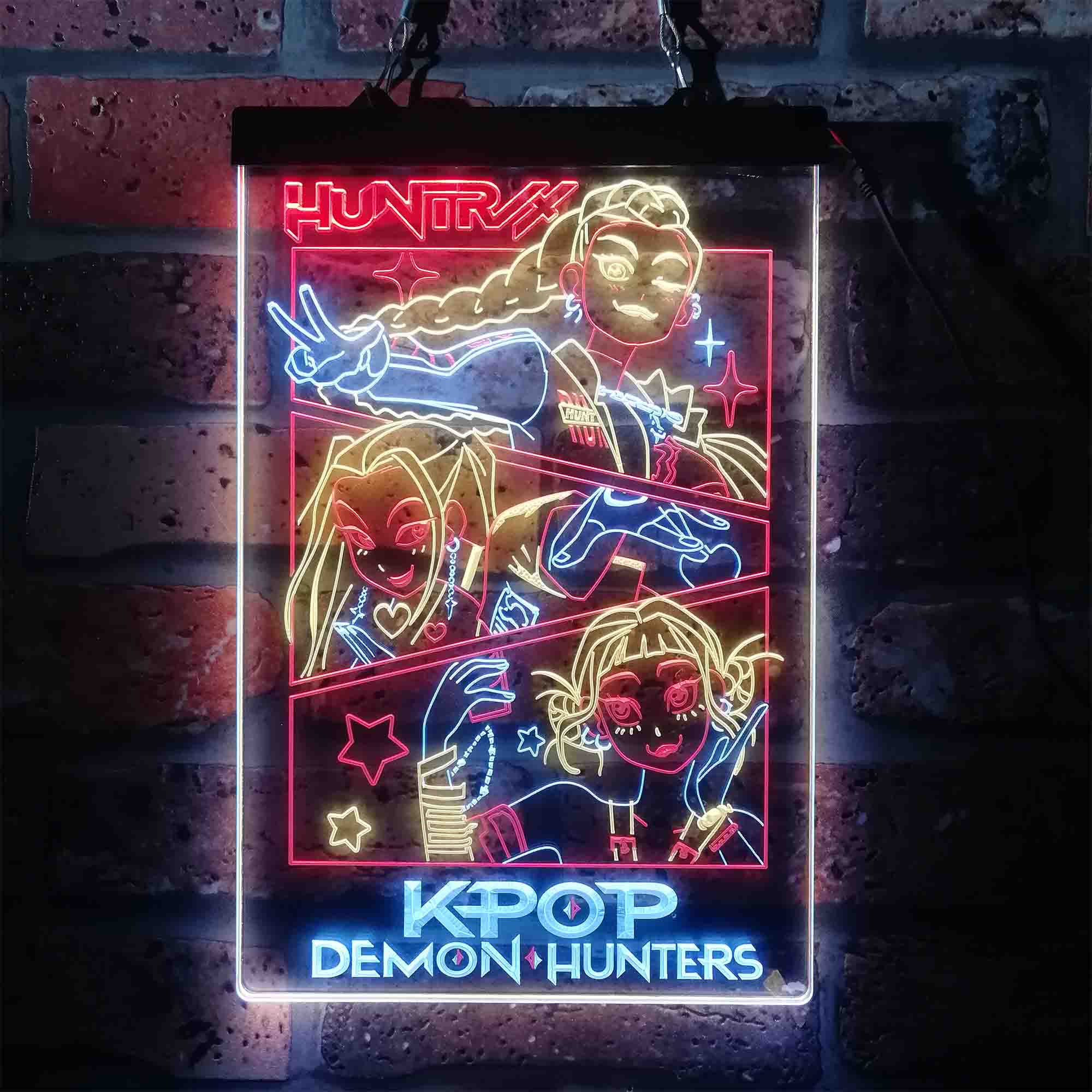 Kpop Demon Hunters Huntrix Neon LED Sign 3 Colors