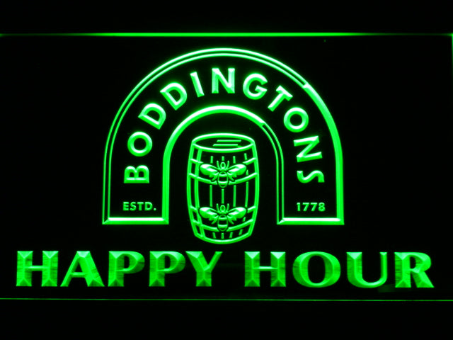 Boddingtons Beer Happy Hour Neon Light LED Sign
