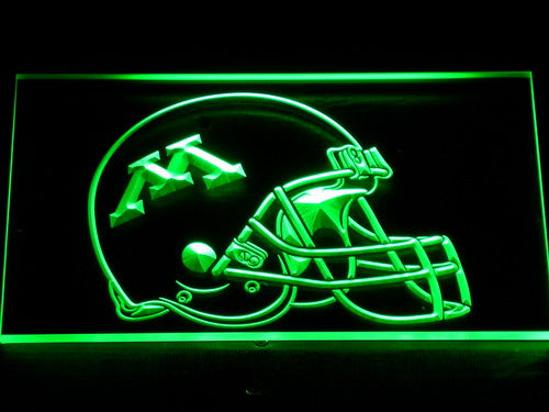 Minnesota Golden Gophers Helmet Football Neon Light LED Sign