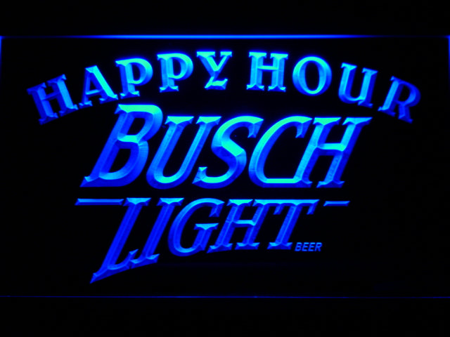 Busch Light Beer Happy Hour Bar Neon Light LED Sign