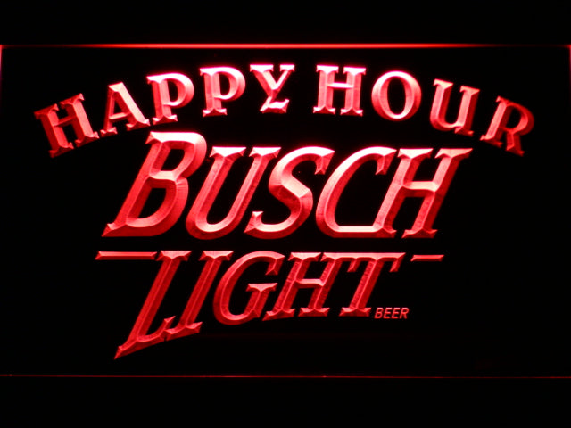 Busch Light Beer Happy Hour Bar Neon Light LED Sign