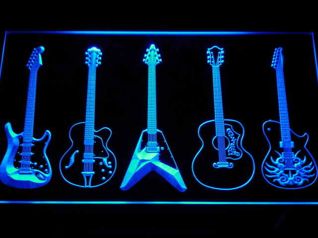 Guitar Weapons Band Room Neon Light LED Sign