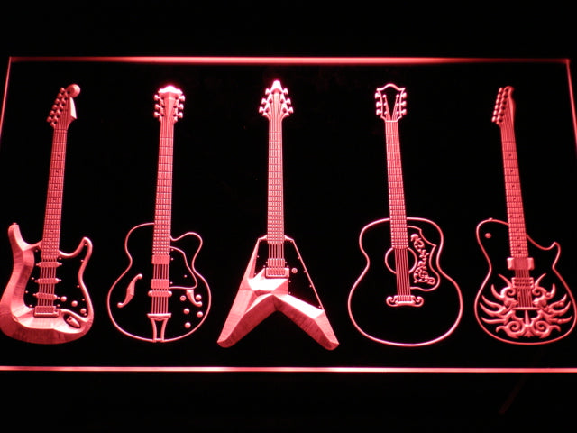 Guitar Weapons Band Room Neon Light LED Sign