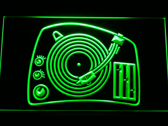 DJ Turntable Music Neon Light LED Sign