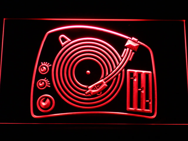 DJ Turntable Music LED Neon Sign