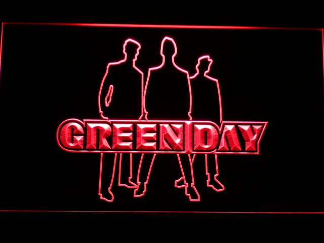 Green Day Silhouette Punk Rock Band LED Neon Sign