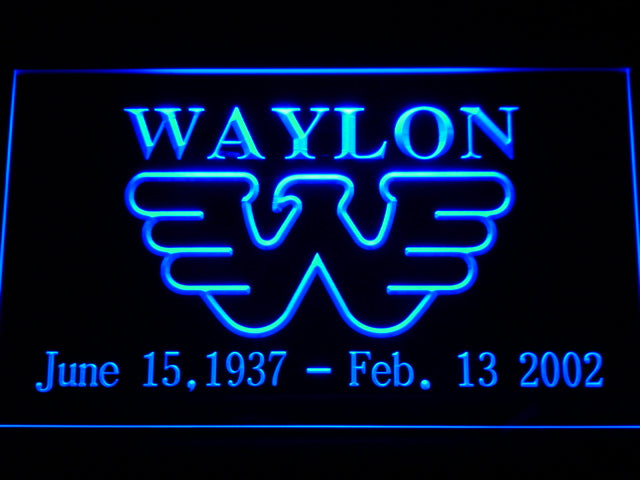 Waylon Jennings Music Neon Sign
