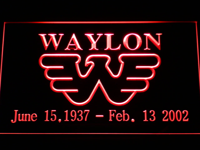 Waylon Jennings Music Neon LED Light Sign