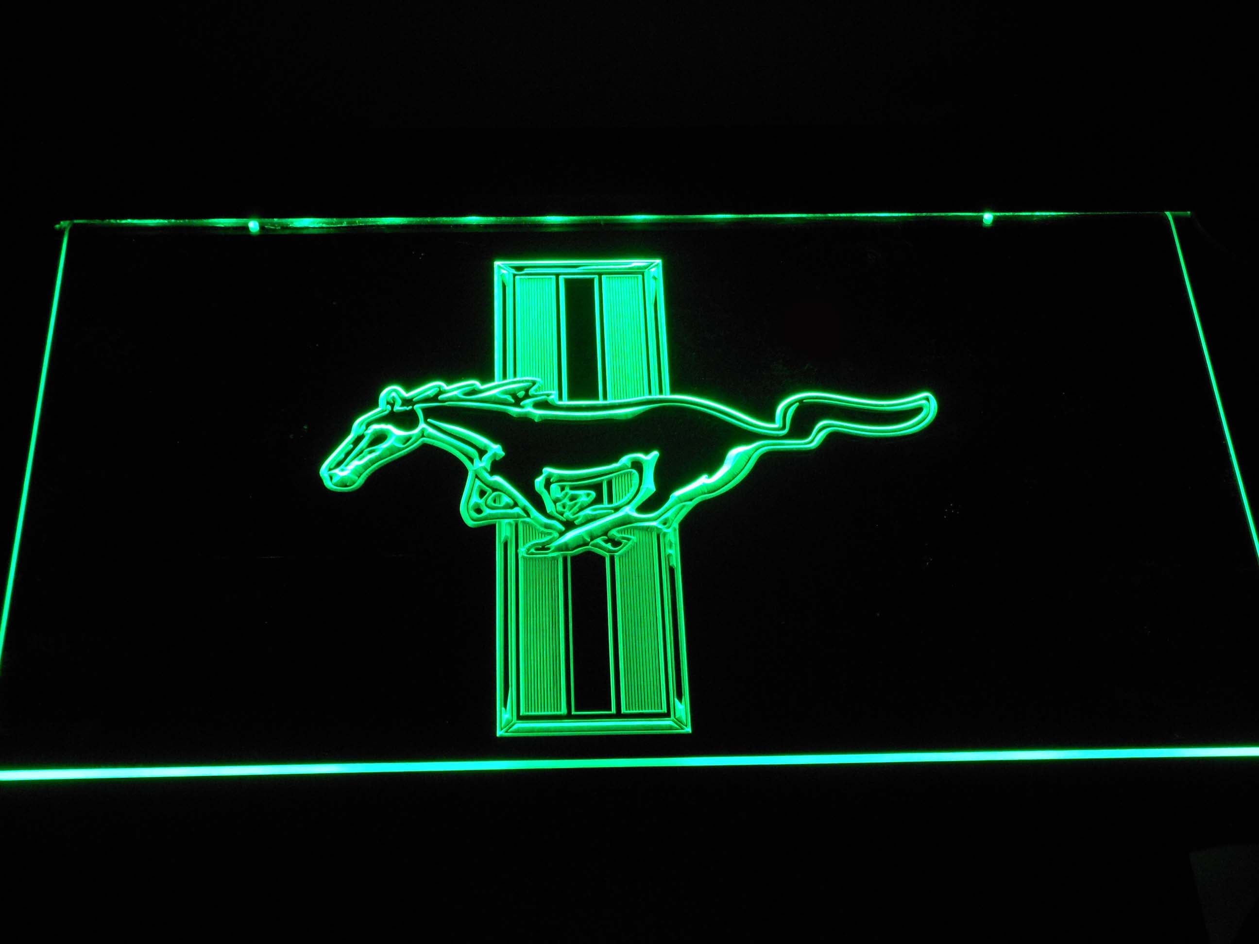 Ford Mustang Bars Logo Neon Light LED Sign