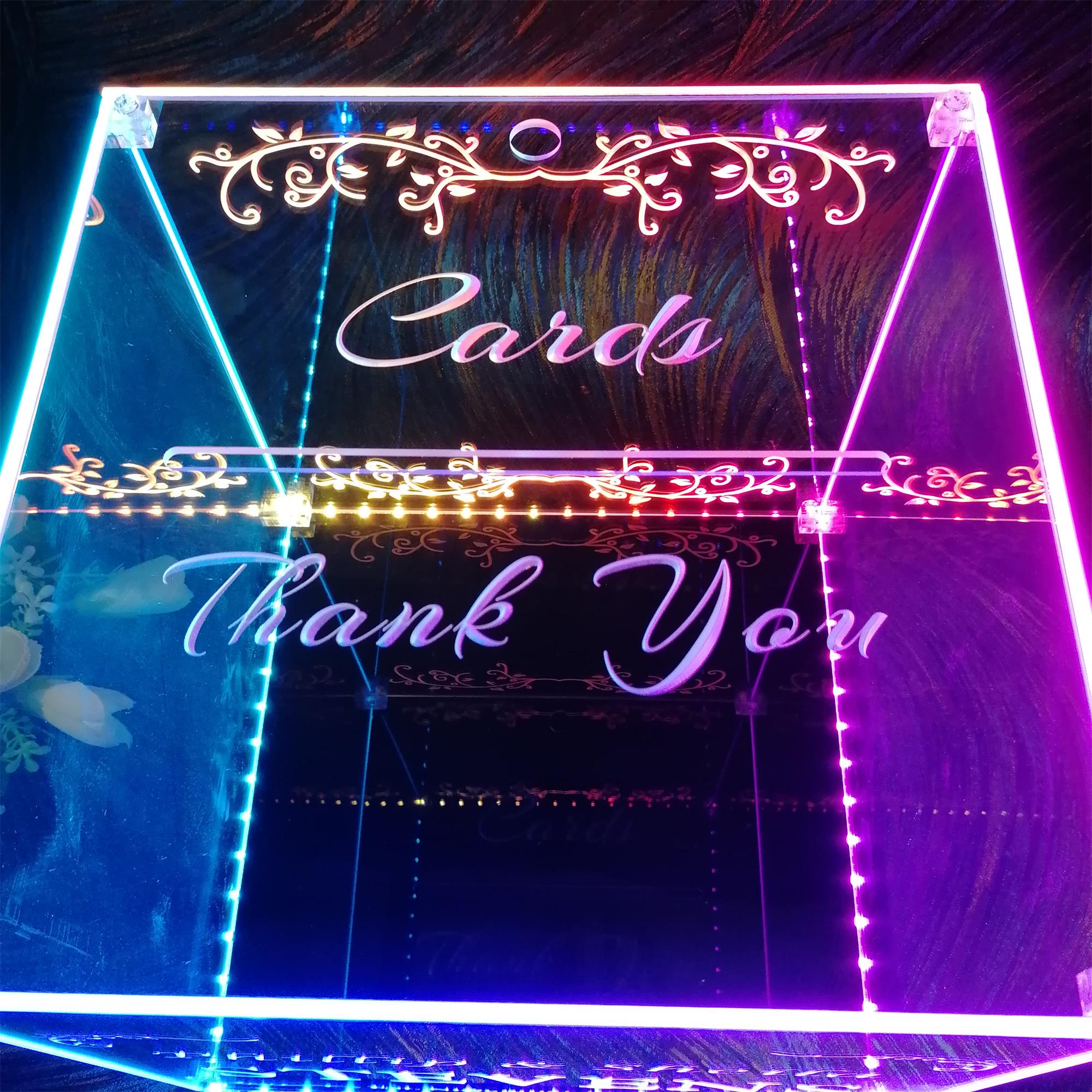 Personalized Wedding Card LED Lighting Box, Wedding Envelope Box, Wedding Gifts D鑼卌or