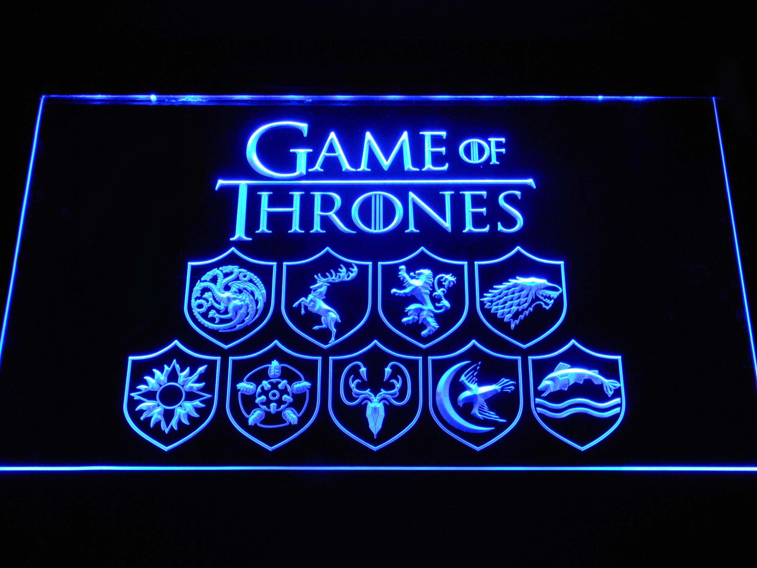 Game Of Thrones Family Sigils Neon LED Light Sign