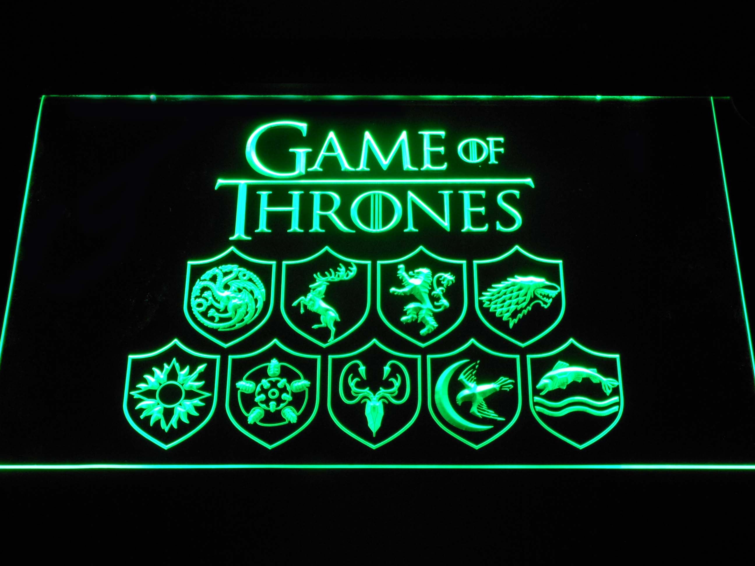 Game Of Thrones Family Sigils Neon LED Light Sign
