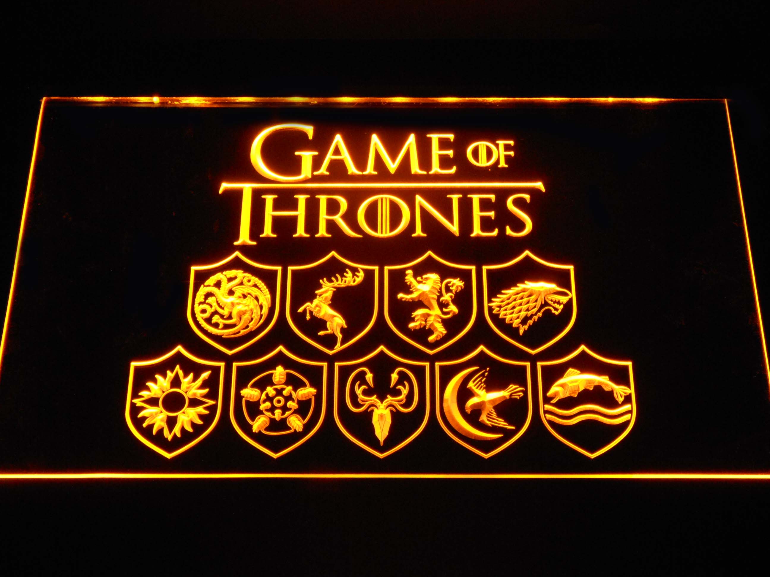 Game Of Thrones Family Sigils Neon Sign