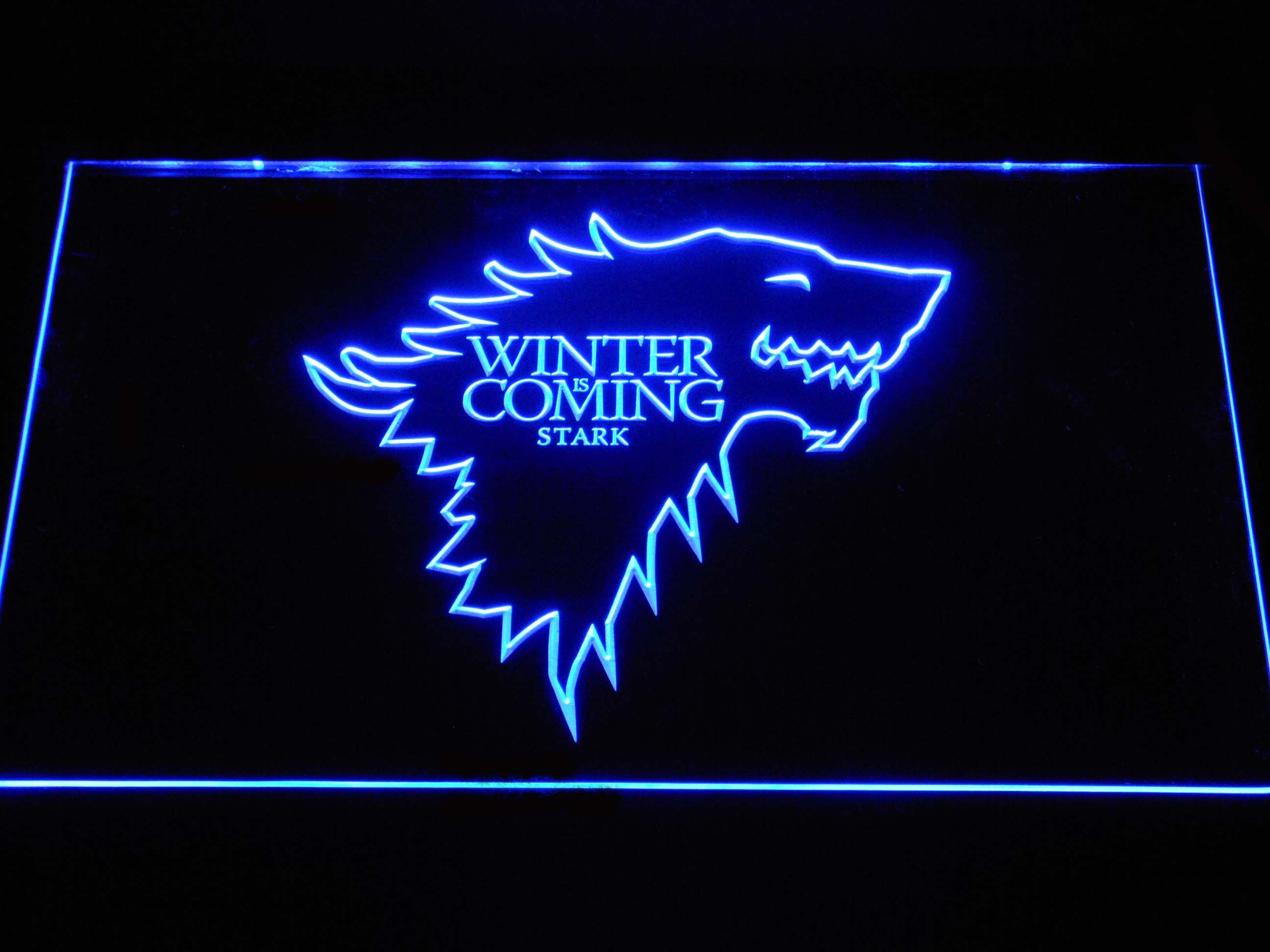 Game Of Thrones Stark Winter Is Coming Outline Neon Light LED Sign