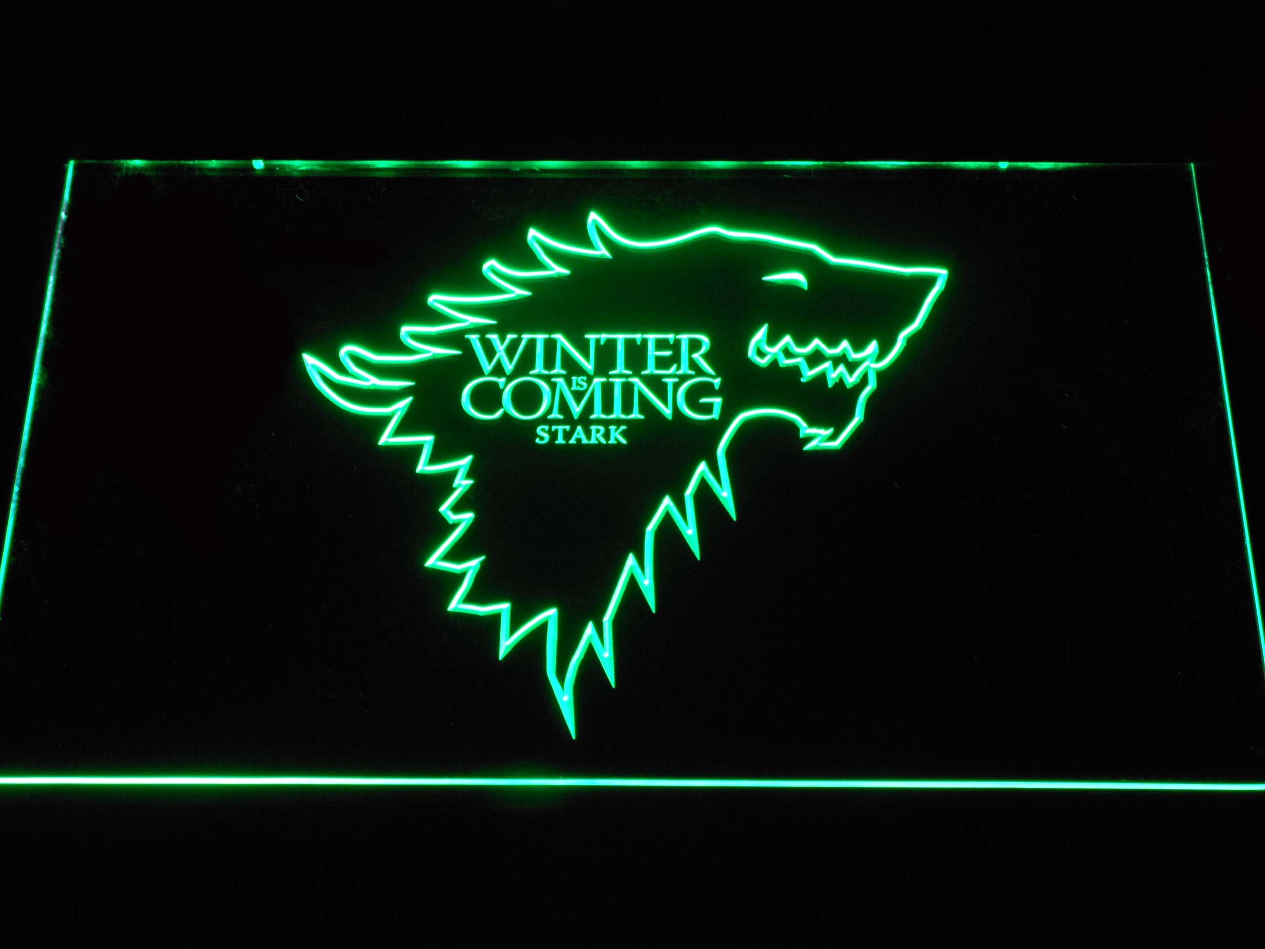 Game Of Thrones Stark Winter Is Coming Outline Neon Light LED Sign