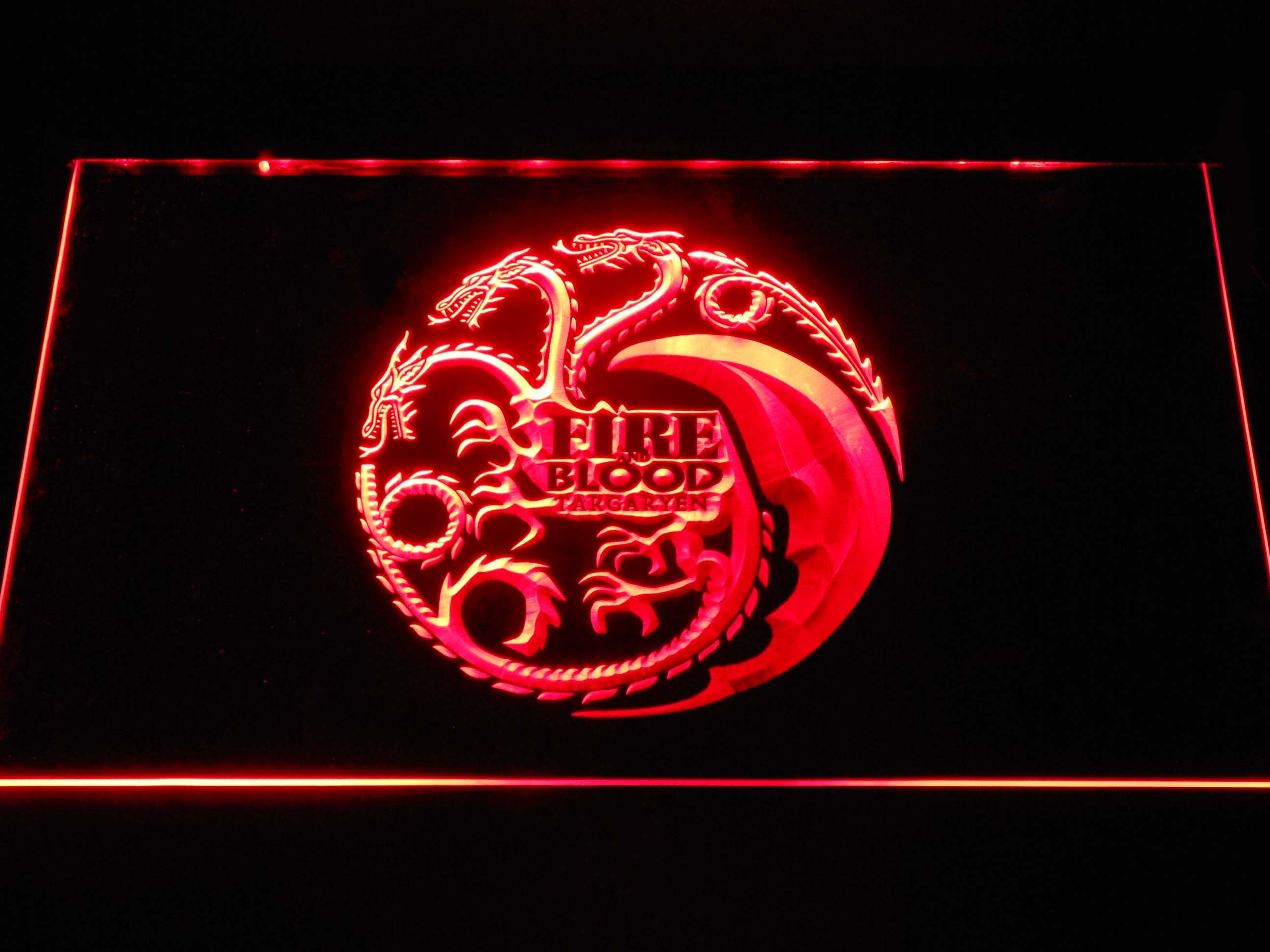 Game Of Thrones Targaryen Fire And Blood Neon Light LED Sign