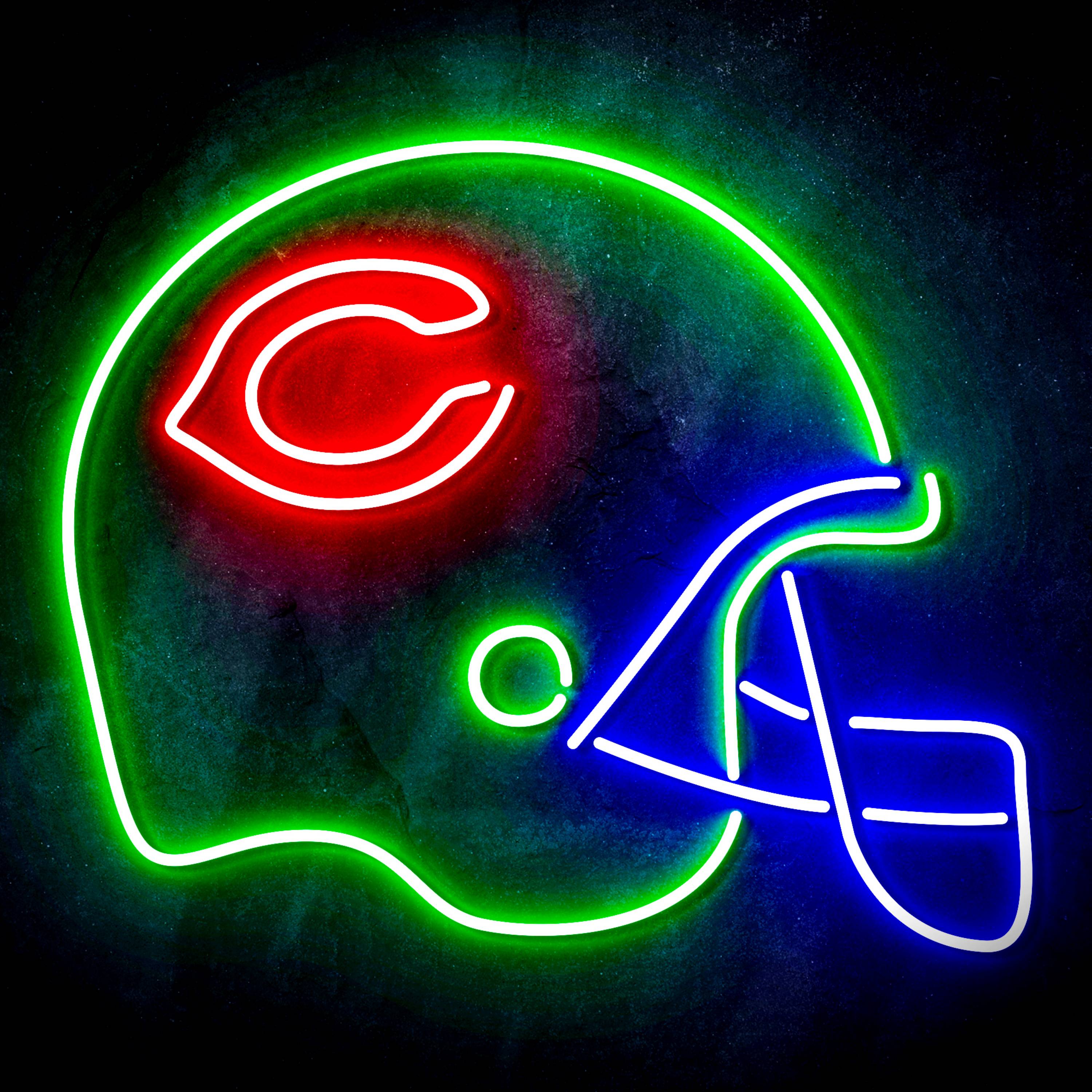 NFL Helmet Chicago Bears LED Neon Sign