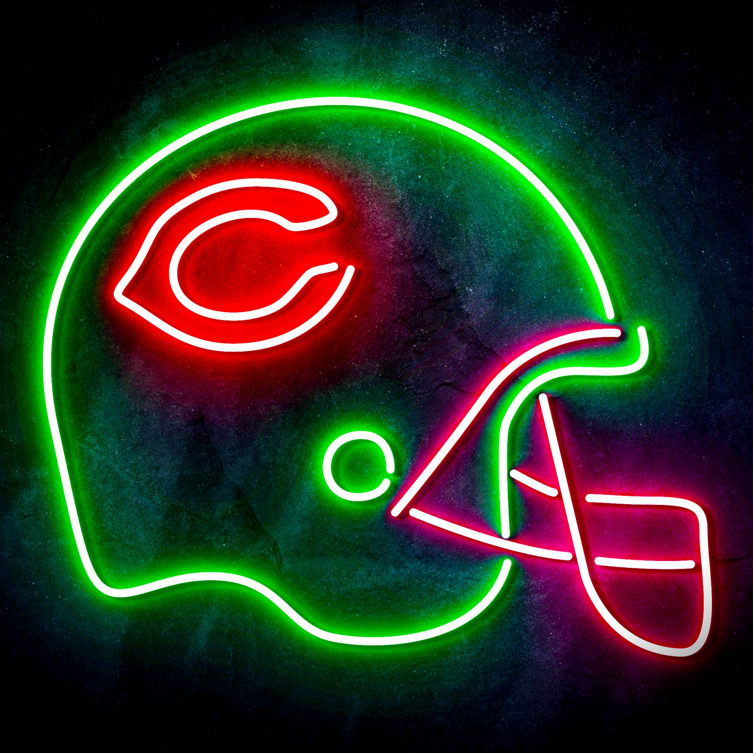 NFL Helmet Chicago Bears LED Neon Sign