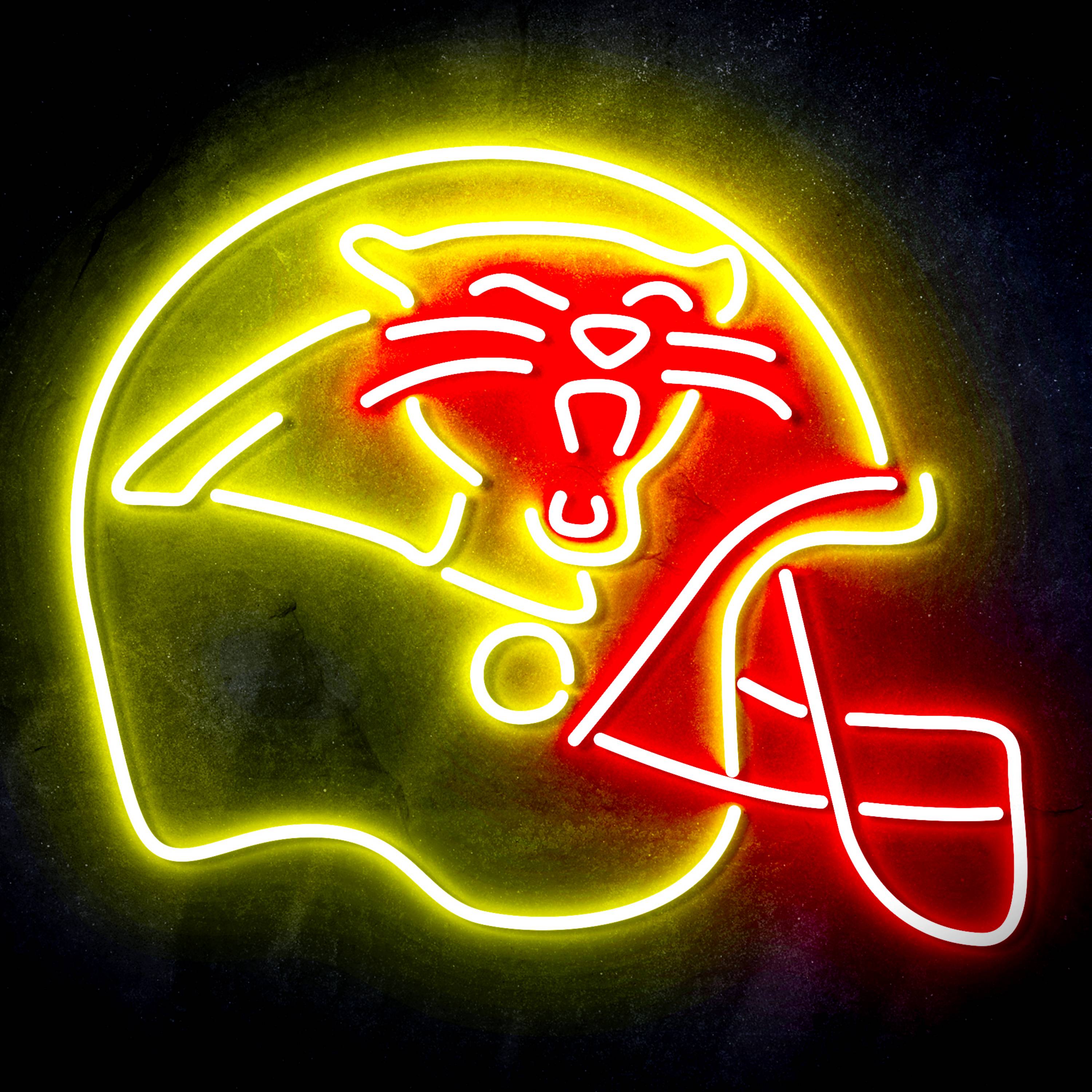 NFL Helmet Carolina Panthers LED Neon Sign