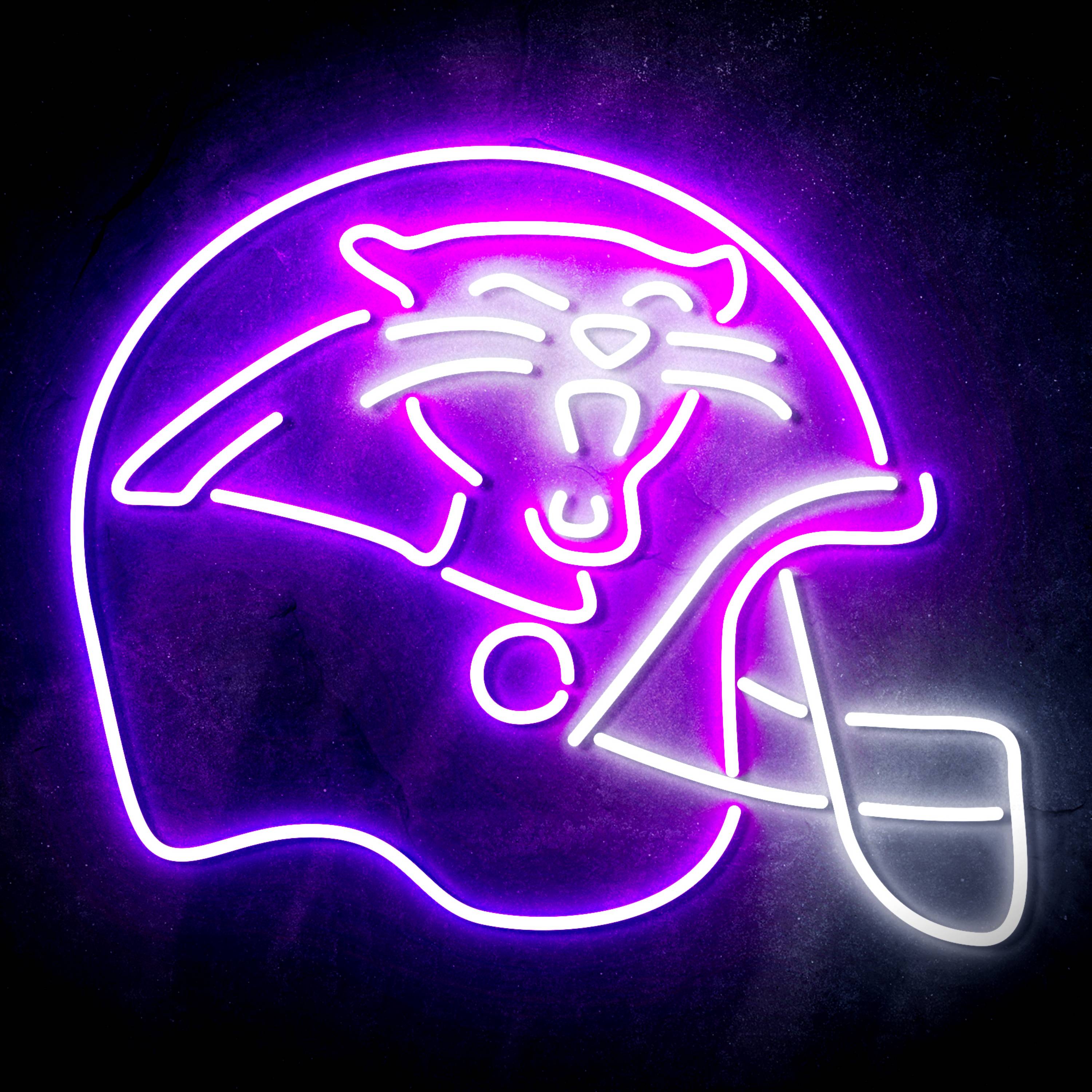 NFL Helmet Carolina Panthers LED Neon Sign