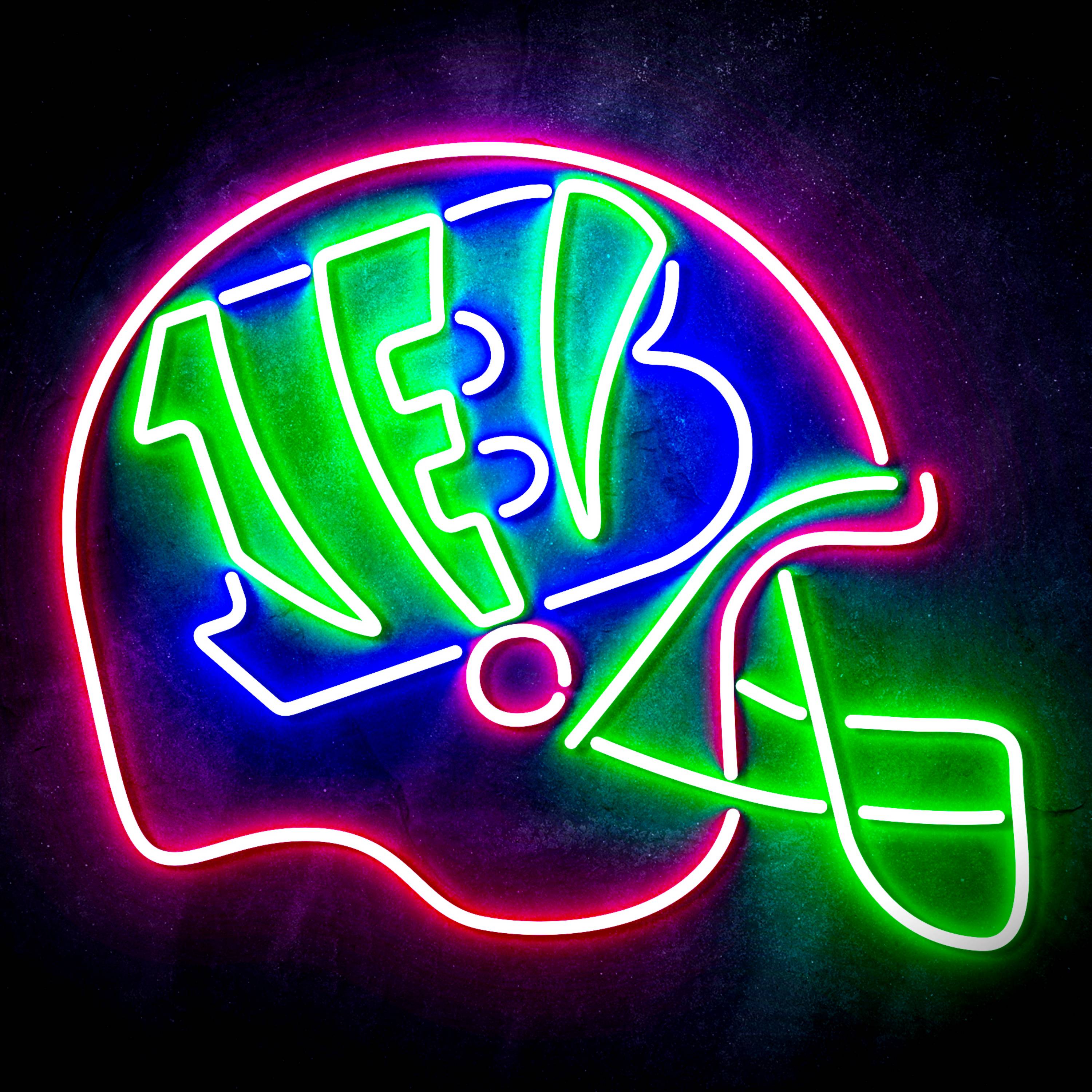 NFL Helmet Cincinnati Bengals LED Neon Sign