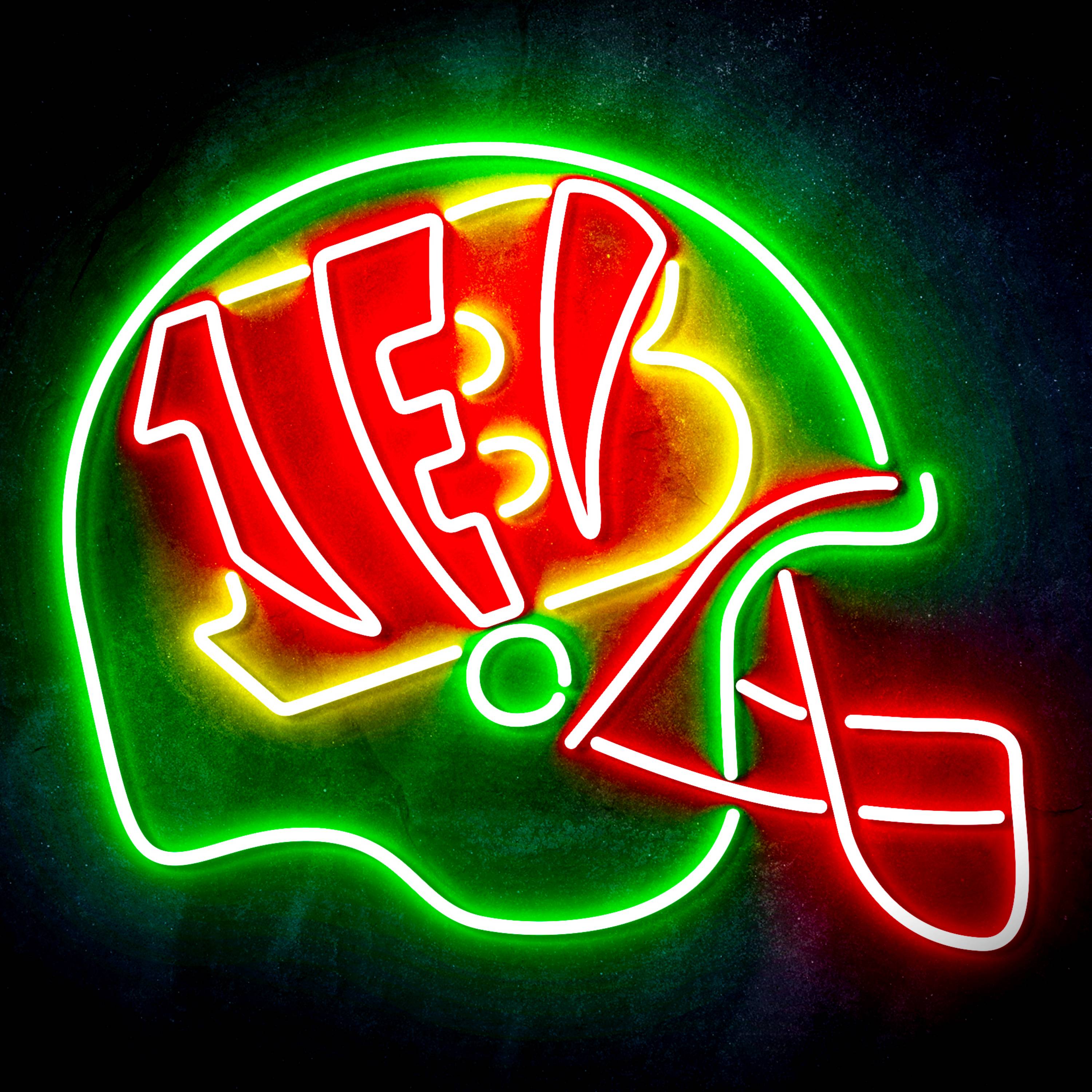 NFL Helmet Cincinnati Bengals LED Neon Sign