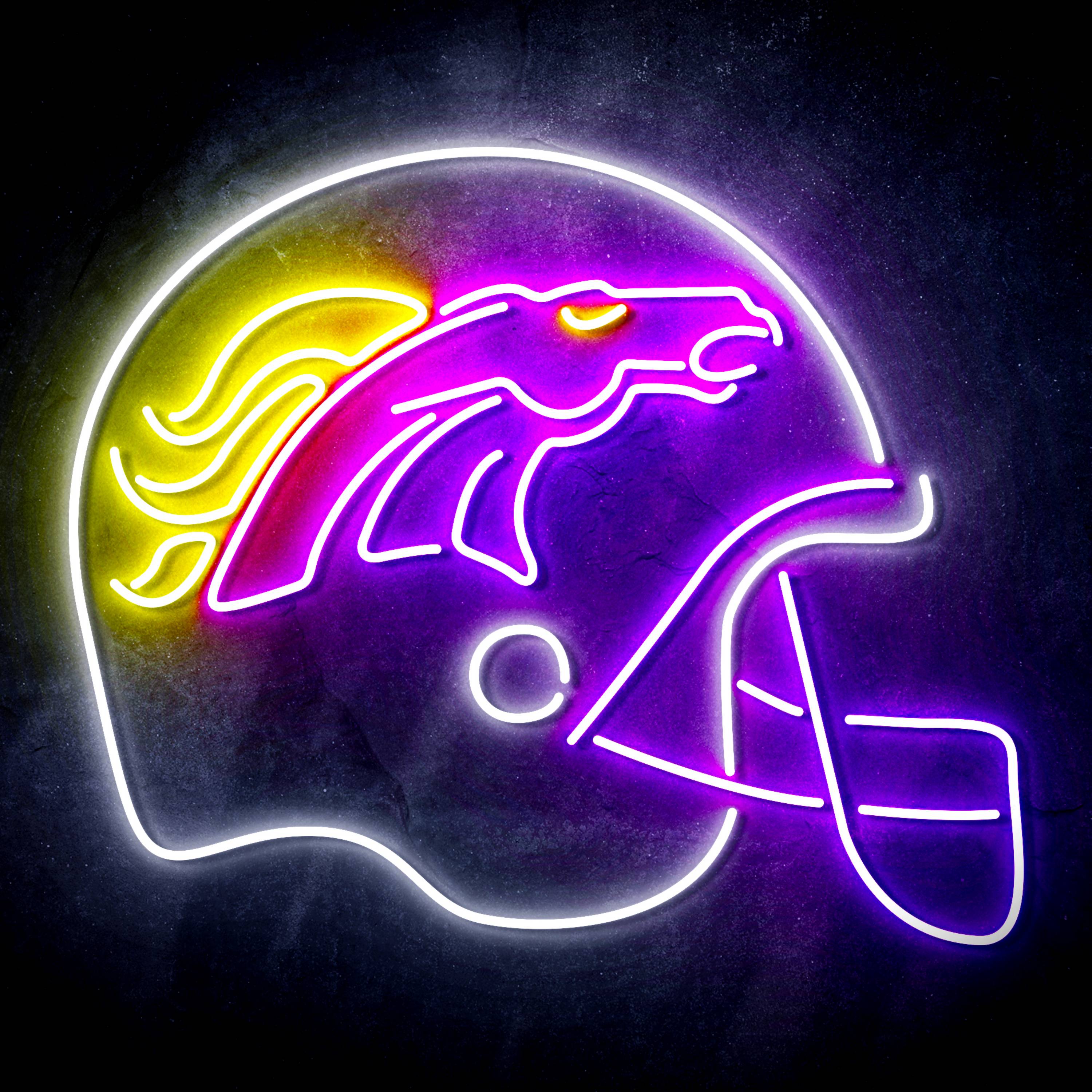 NFL Helmet Denver Broncos LED Neon Sign
