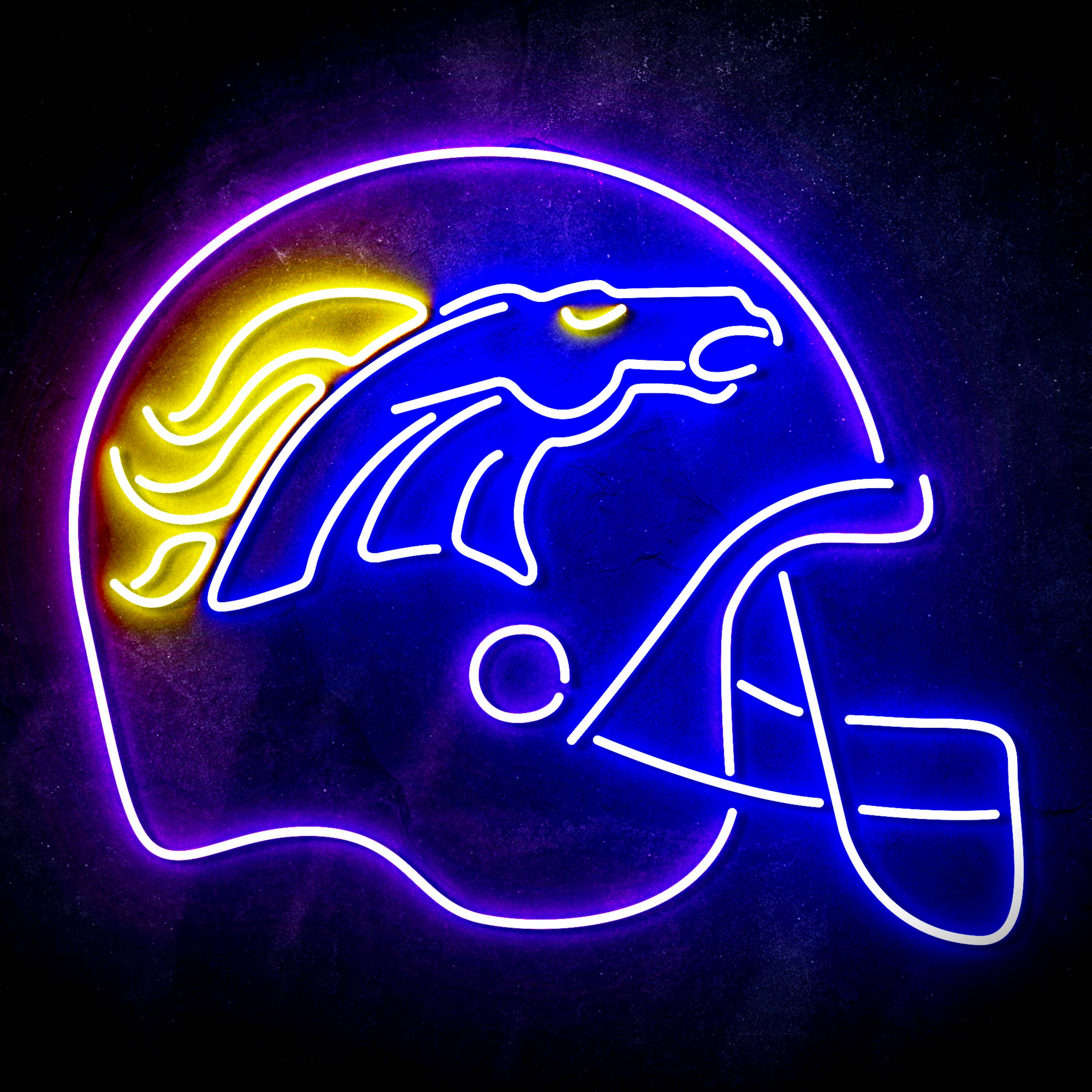 NFL Helmet Denver Broncos LED Neon Sign