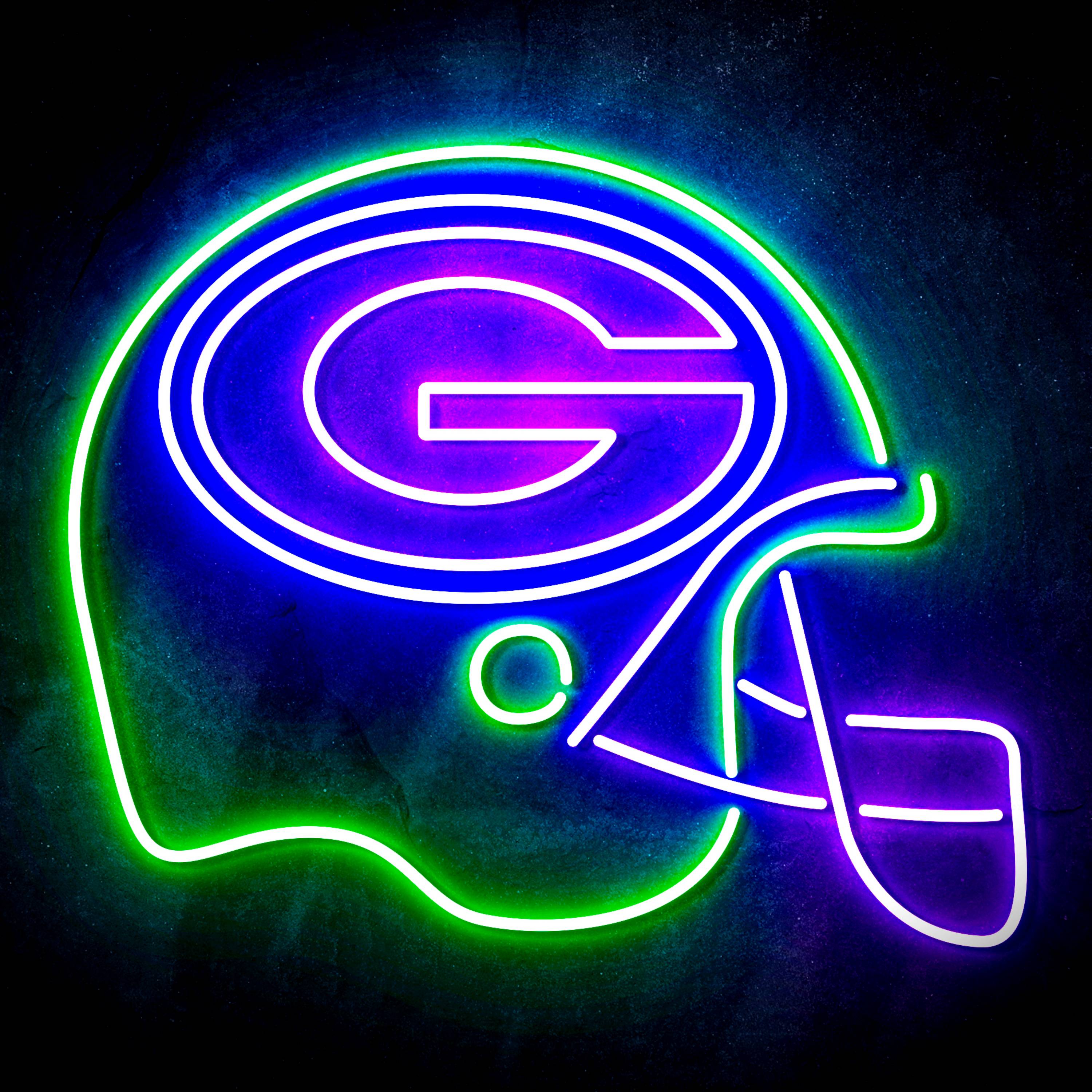 NFL Helmet Green Bay Packers LED Neon Sign