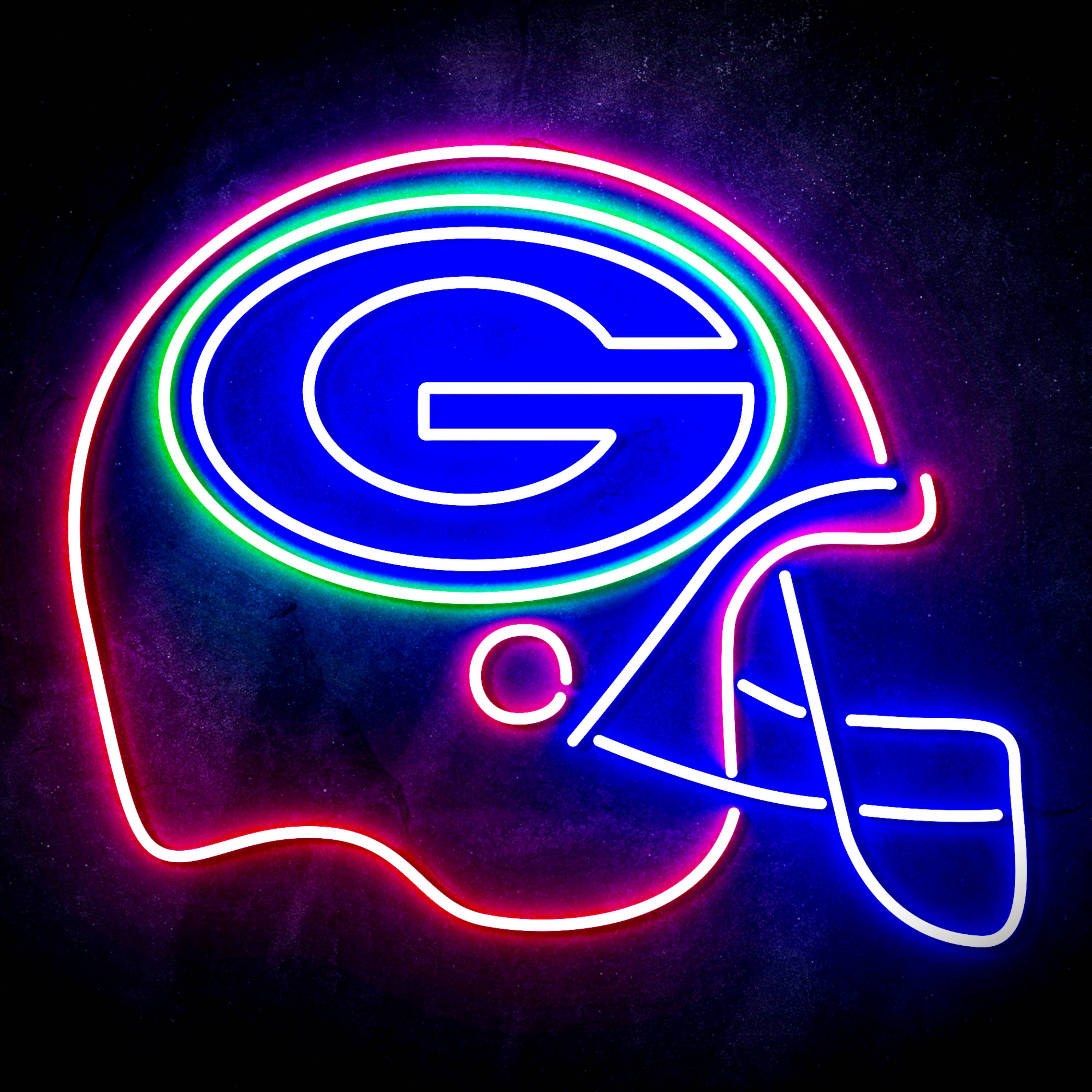 NFL Helmet Green Bay Packers LED Neon Sign