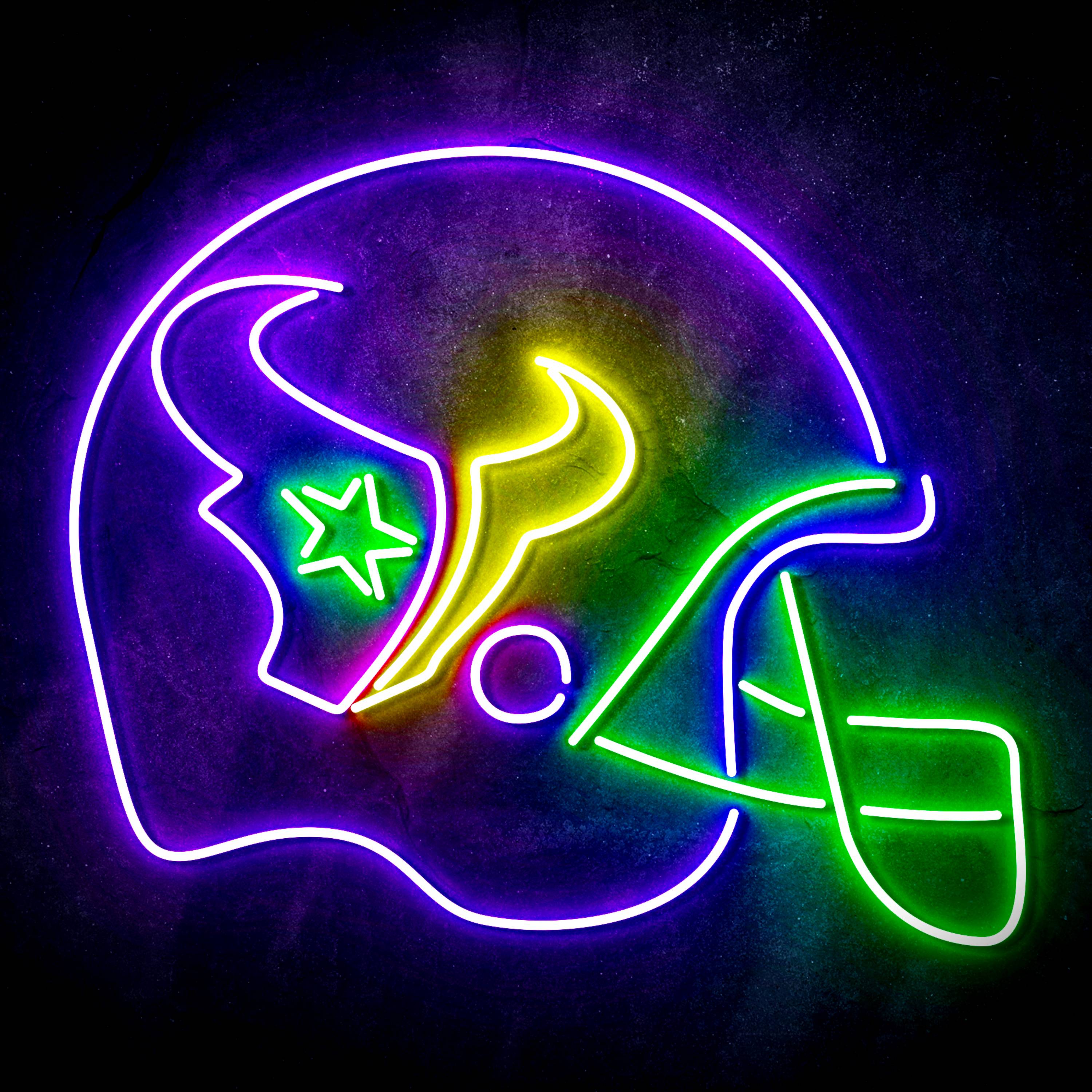 NFL Helmet Houston Texans LED Neon Sign