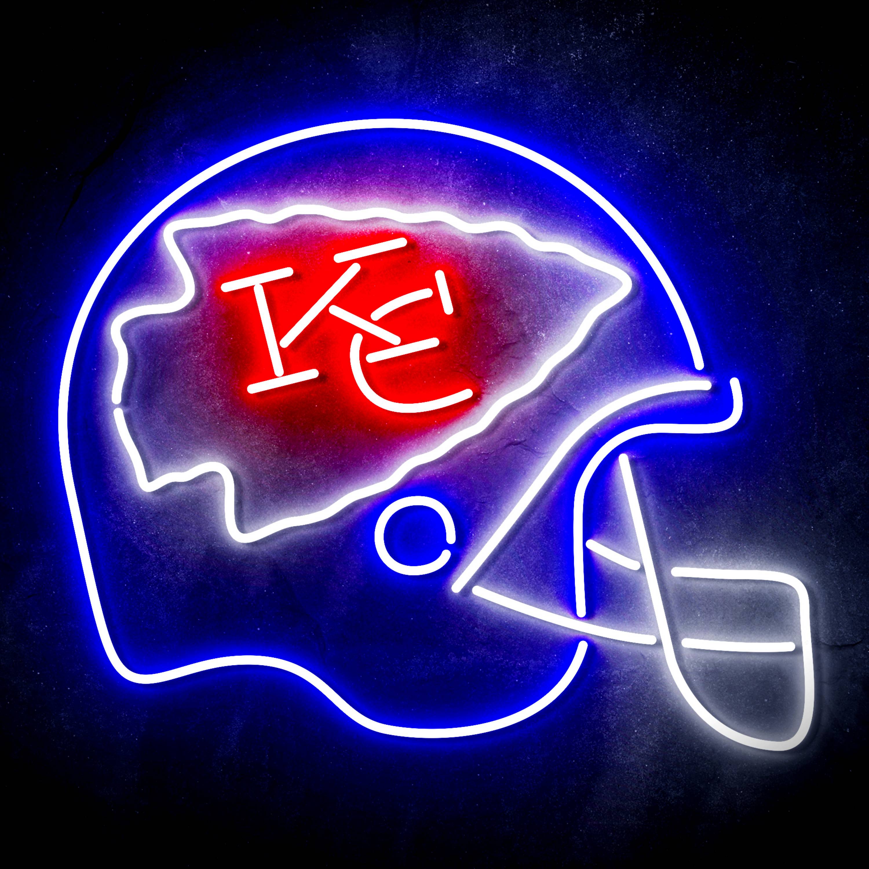 NFL Helmet Kansas City Chiefs LED Neon Sign