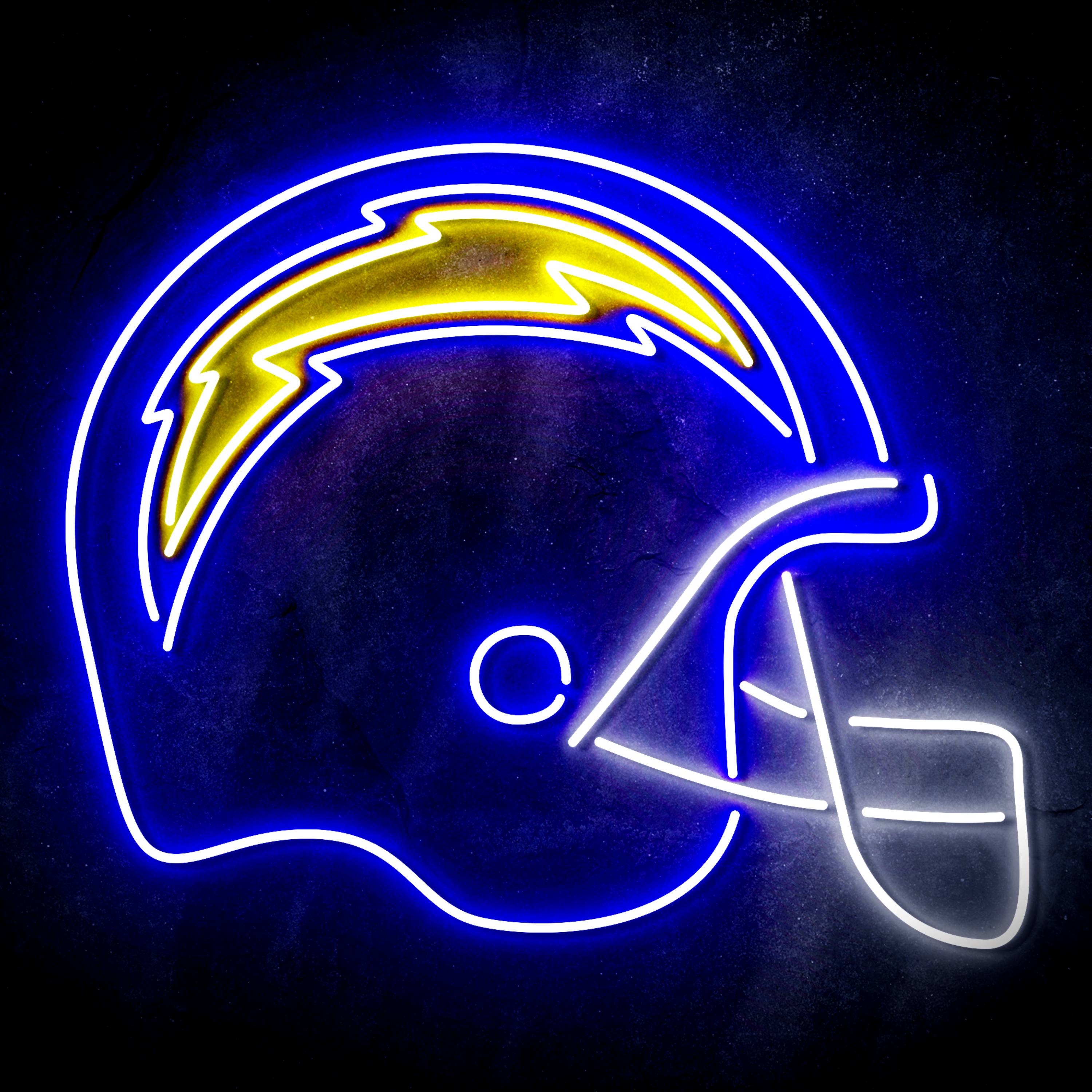 NFL Helmet Los Angeles Chargers LED Neon Sign