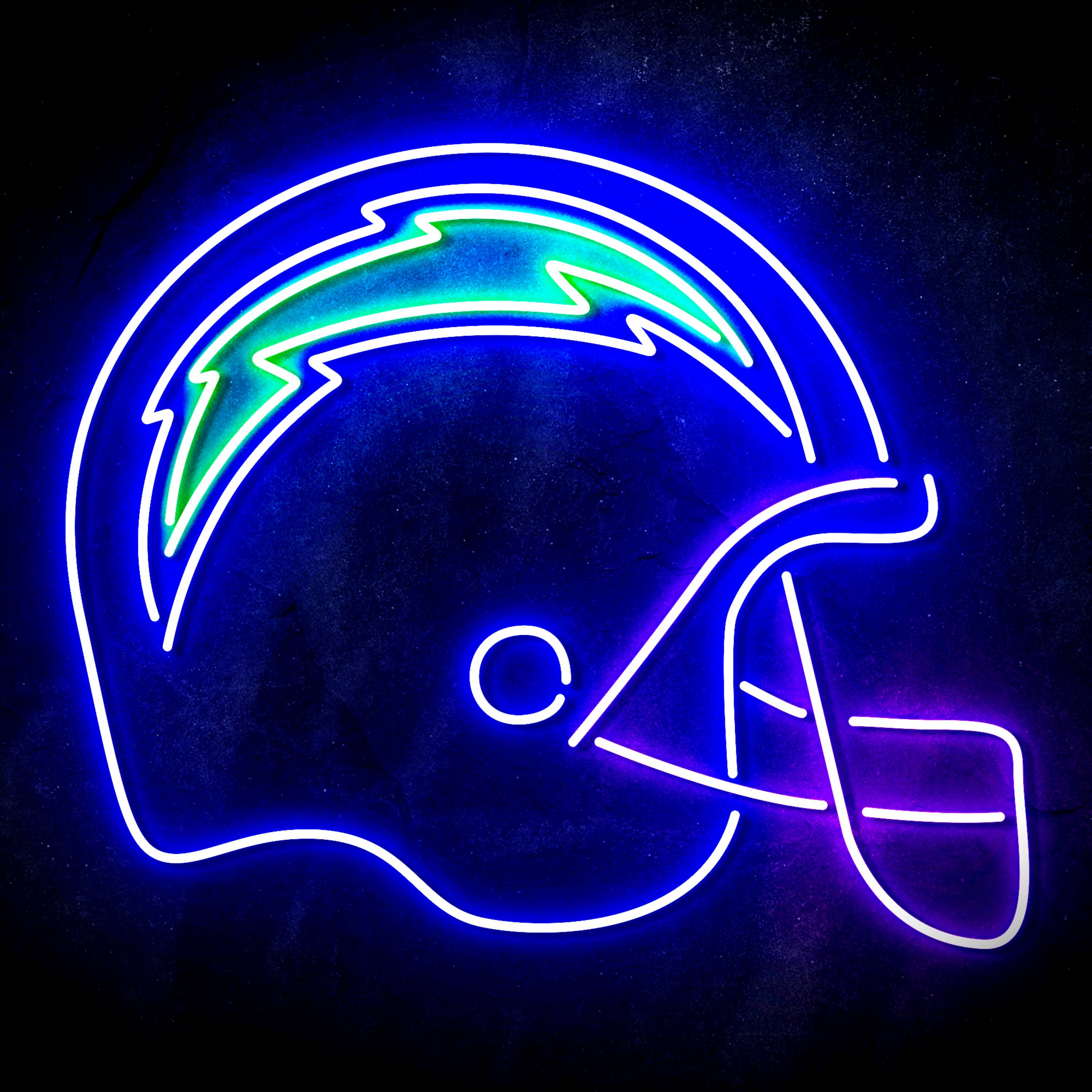 NFL Helmet Los Angeles Chargers LED Neon Sign