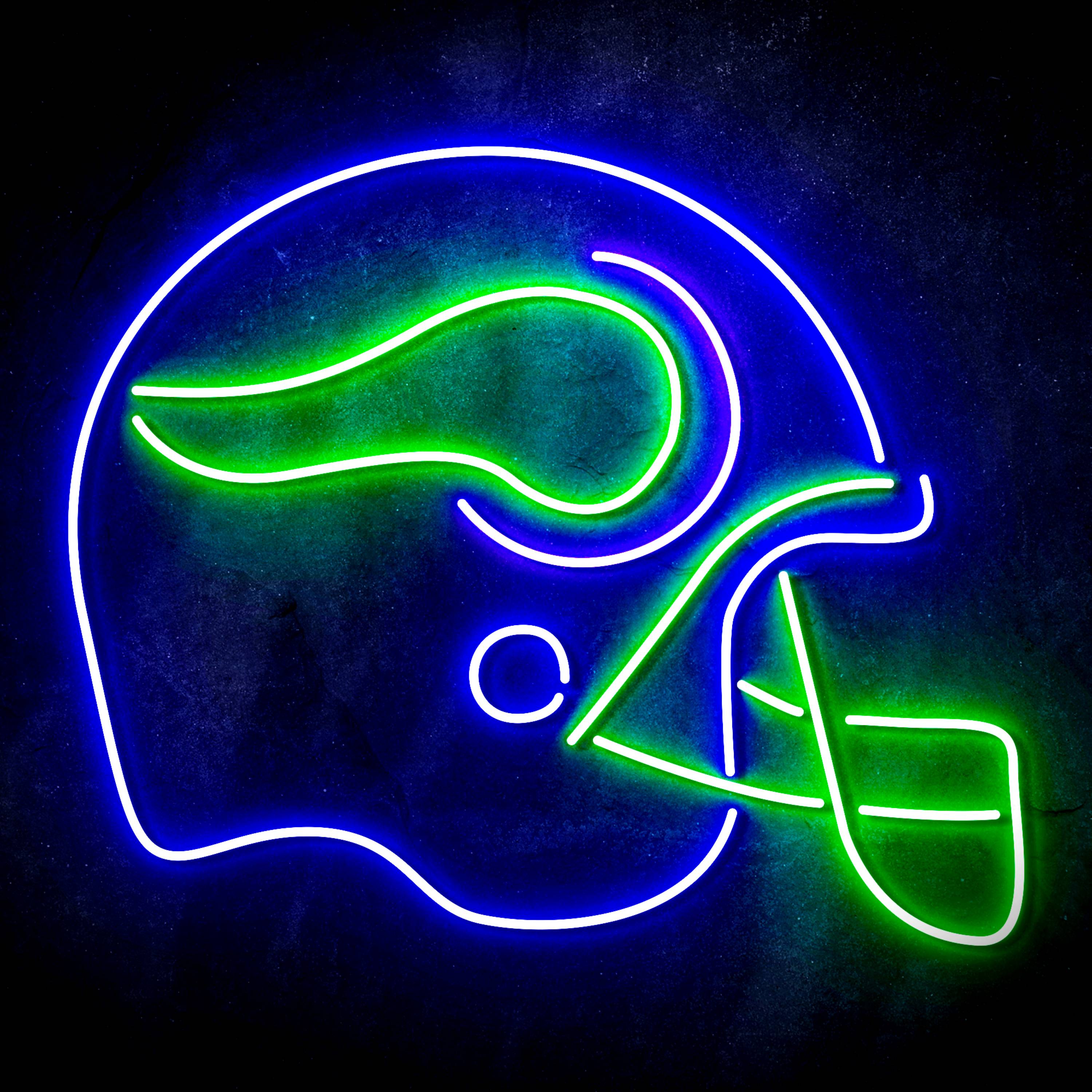 NFL Helmet Minnesota Vikings LED Neon Sign