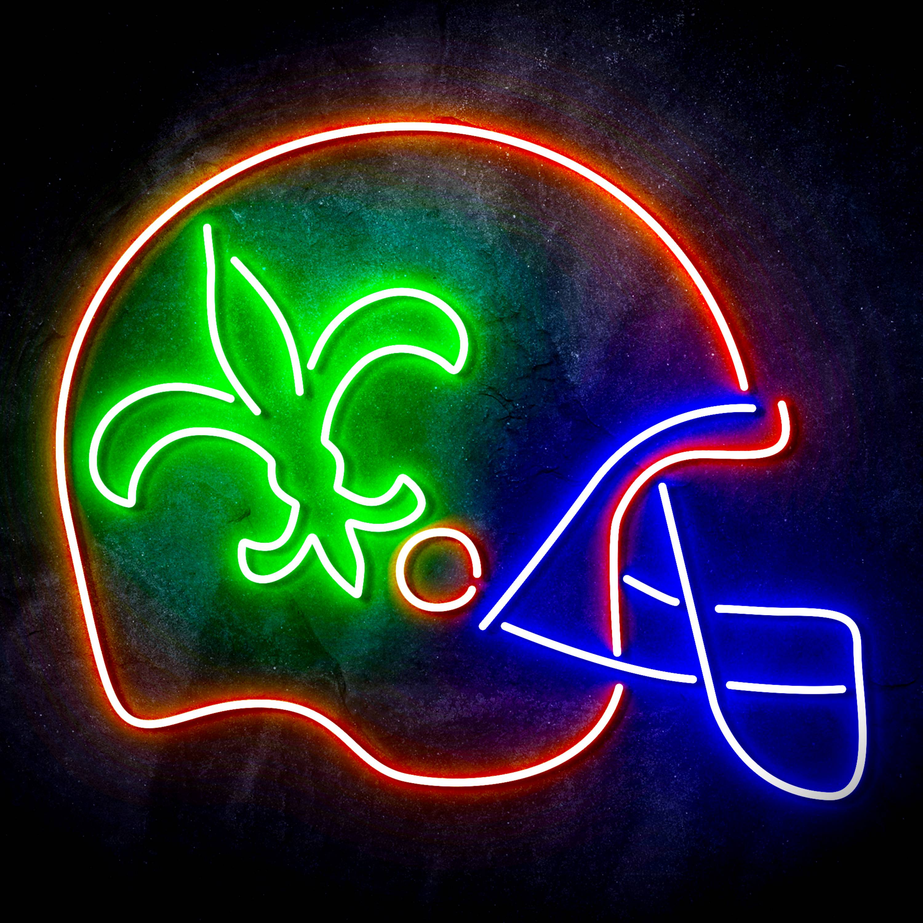 NFL Helmet New Orleans Saints LED Neon Sign