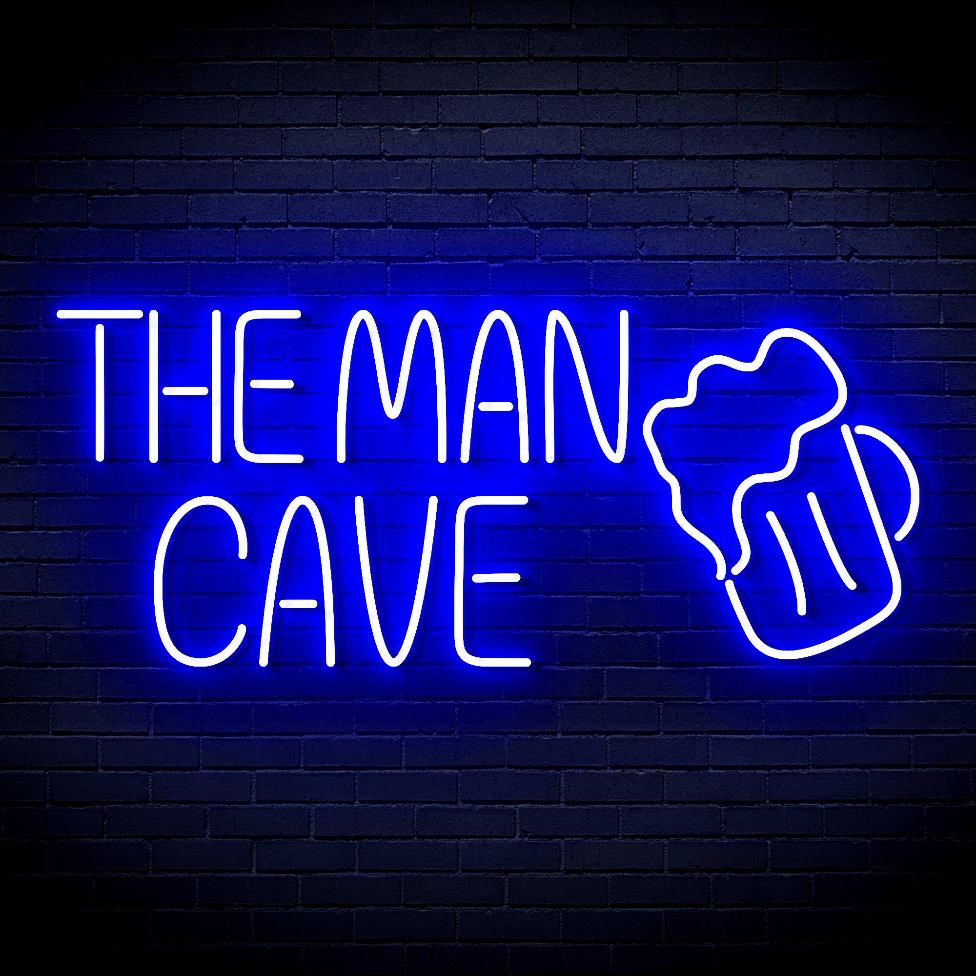 The Man Cave with Beer Mug LED Neon Sign