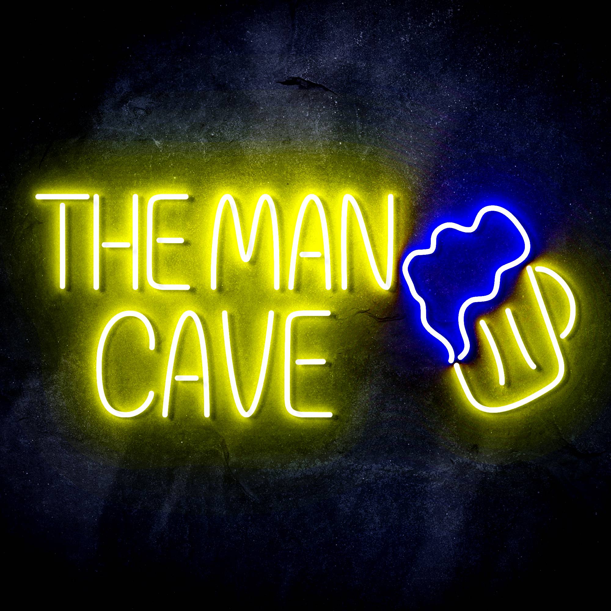 The Man Cave with Beer Mug LED Neon Sign