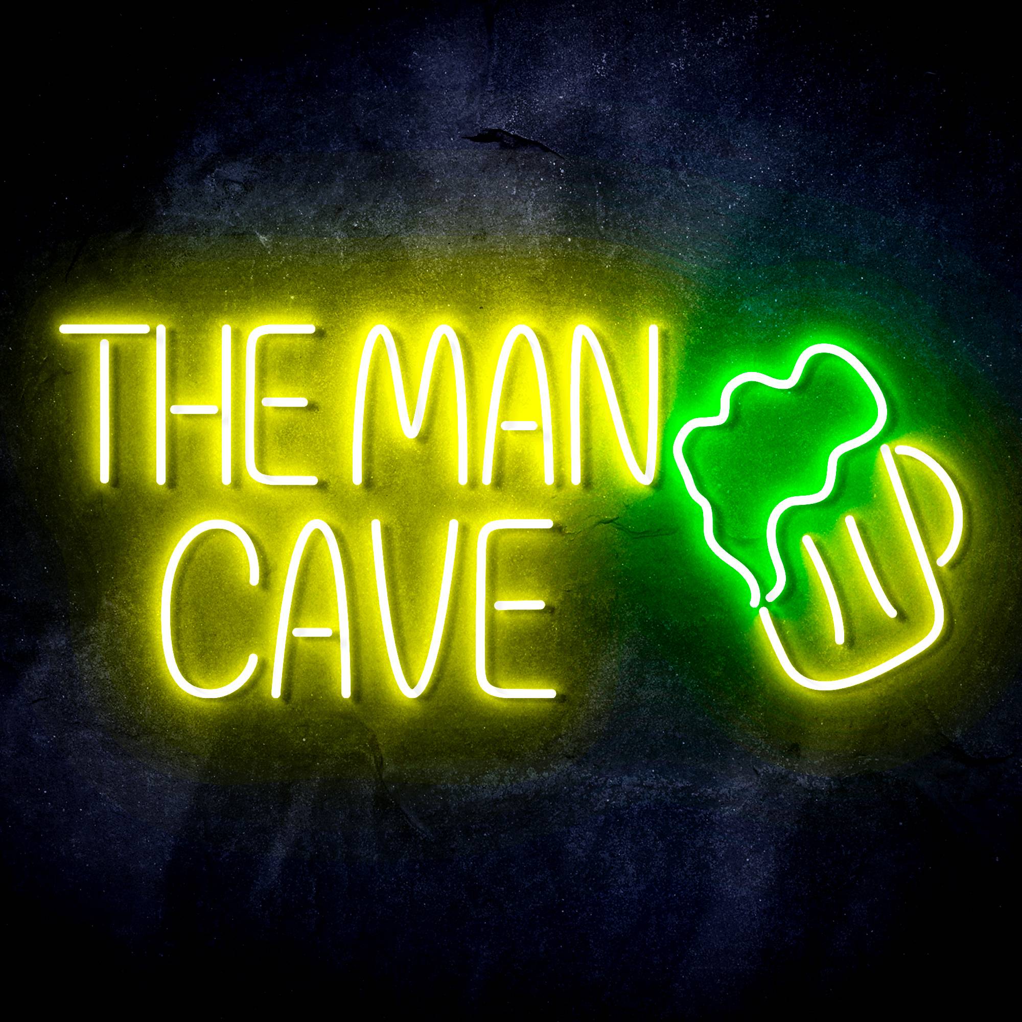 The Man Cave with Beer Mug LED Neon Sign