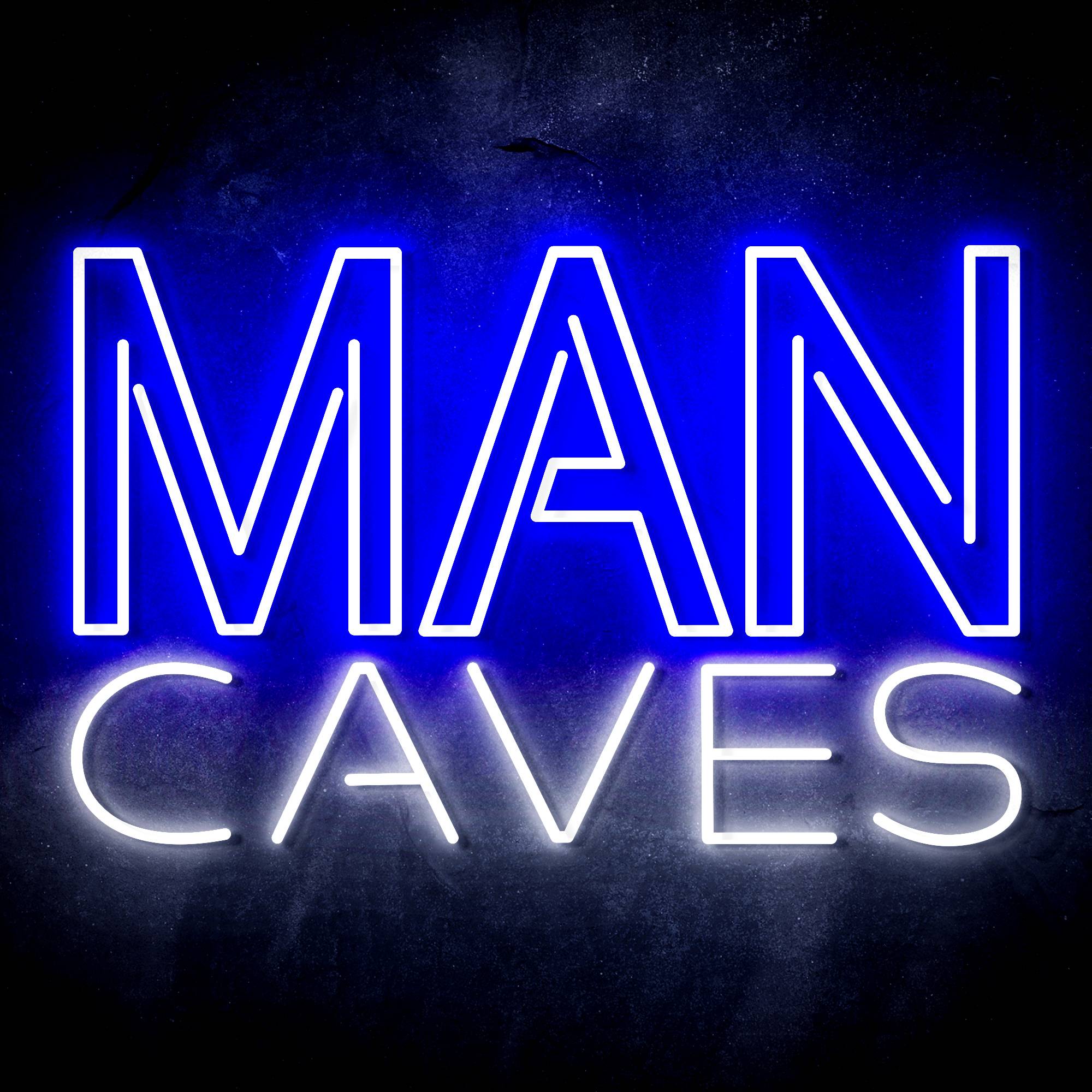 "MANCAVE" Text Quote LED Neon Sign